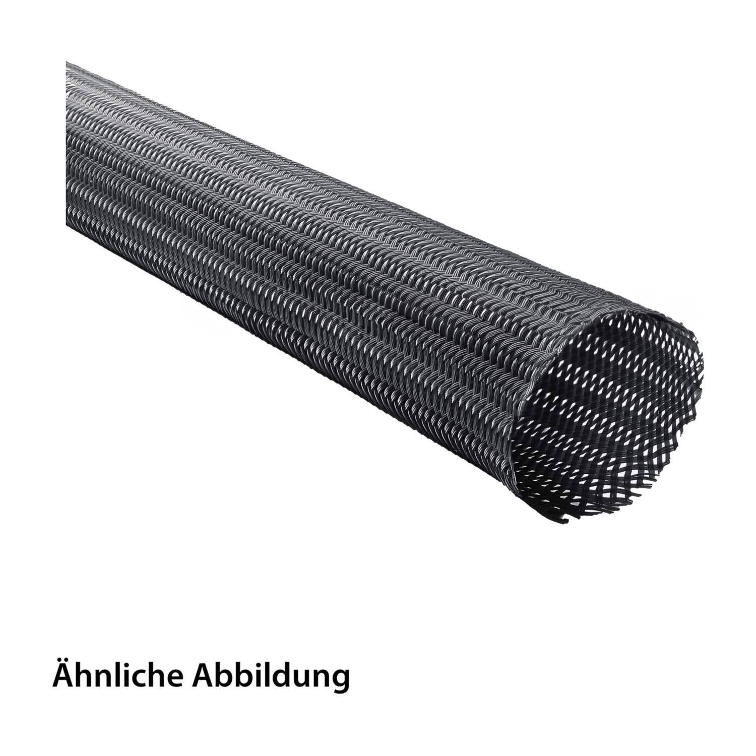 Eine zylindrische, gewebte Metallmaschen-Röhre wird gezeigt, die ihre Textur und Struktur demonstriert.