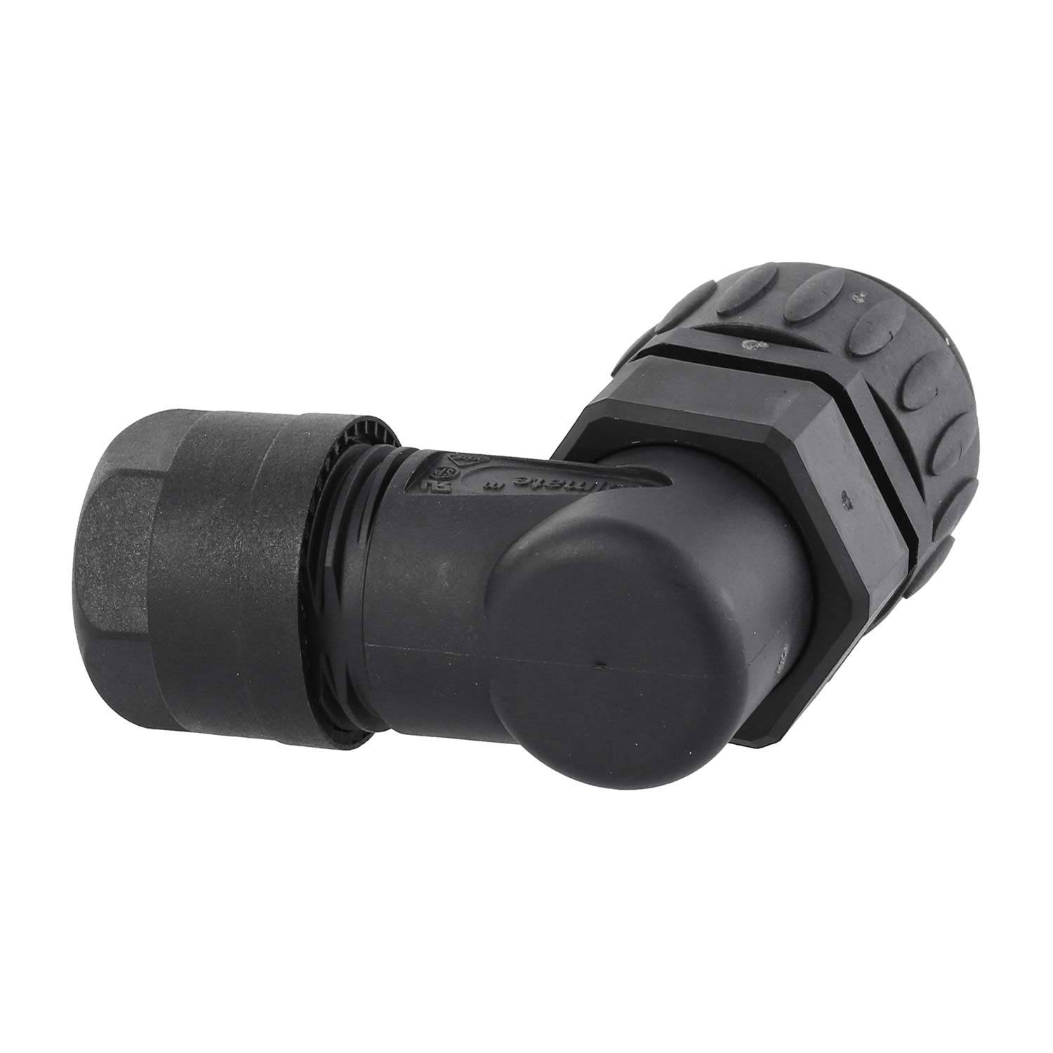 C01630K00610012 Amphenol RD24-KSW Kabelsteckverbinder gewinkelt Stift Lötanschluss, Polzahl 6+PE Kabelabgang seitlich,