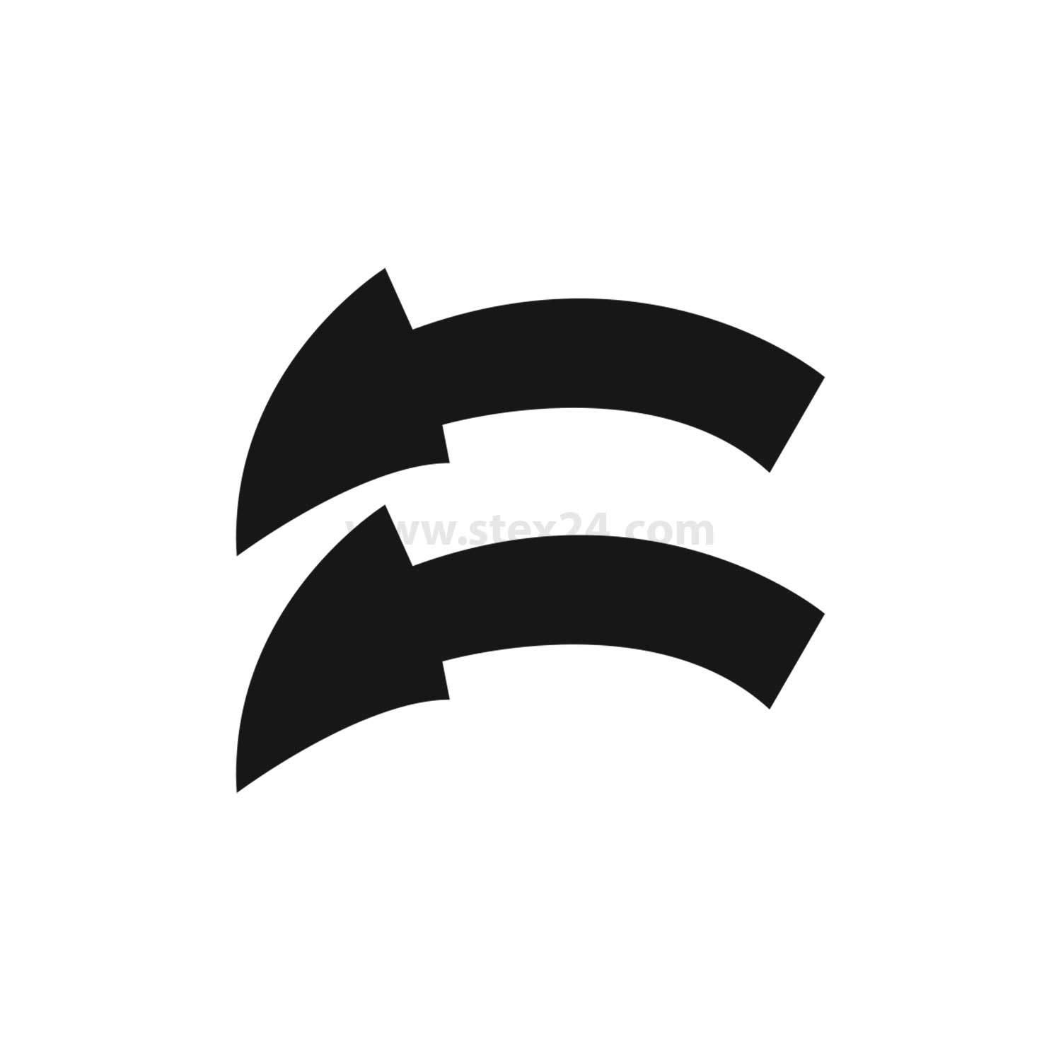 Pfeile, die sich ineinander verschlingen und eine Schleife bilden, was einen kontinuierlichen Prozess oder Zyklus andeutet und nach links und rechts zeigt.