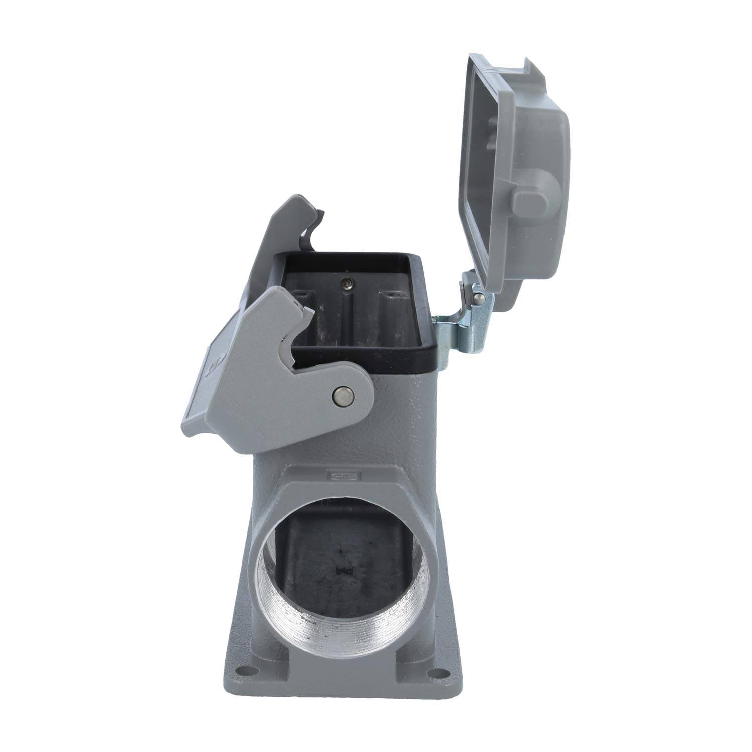 05300240280 HARTING Han 24B Sockelgehäuse hoch, 2xM40 seitlicher Kabelabgang, mit 1 Längsbügel mit Schutzkappe