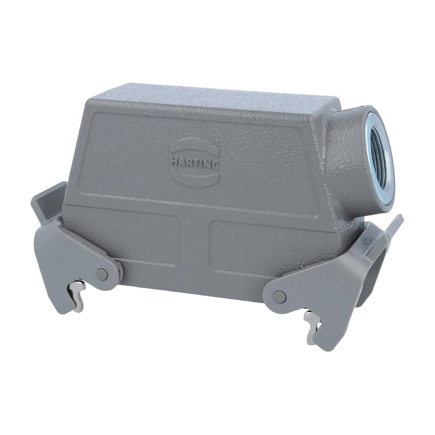 05300240566 HARTING Han 24B Tüllengehäuse hoch, 1xM25 seitlicher Kabelabgang, mit 2 Querbügeln Verschraubung M25