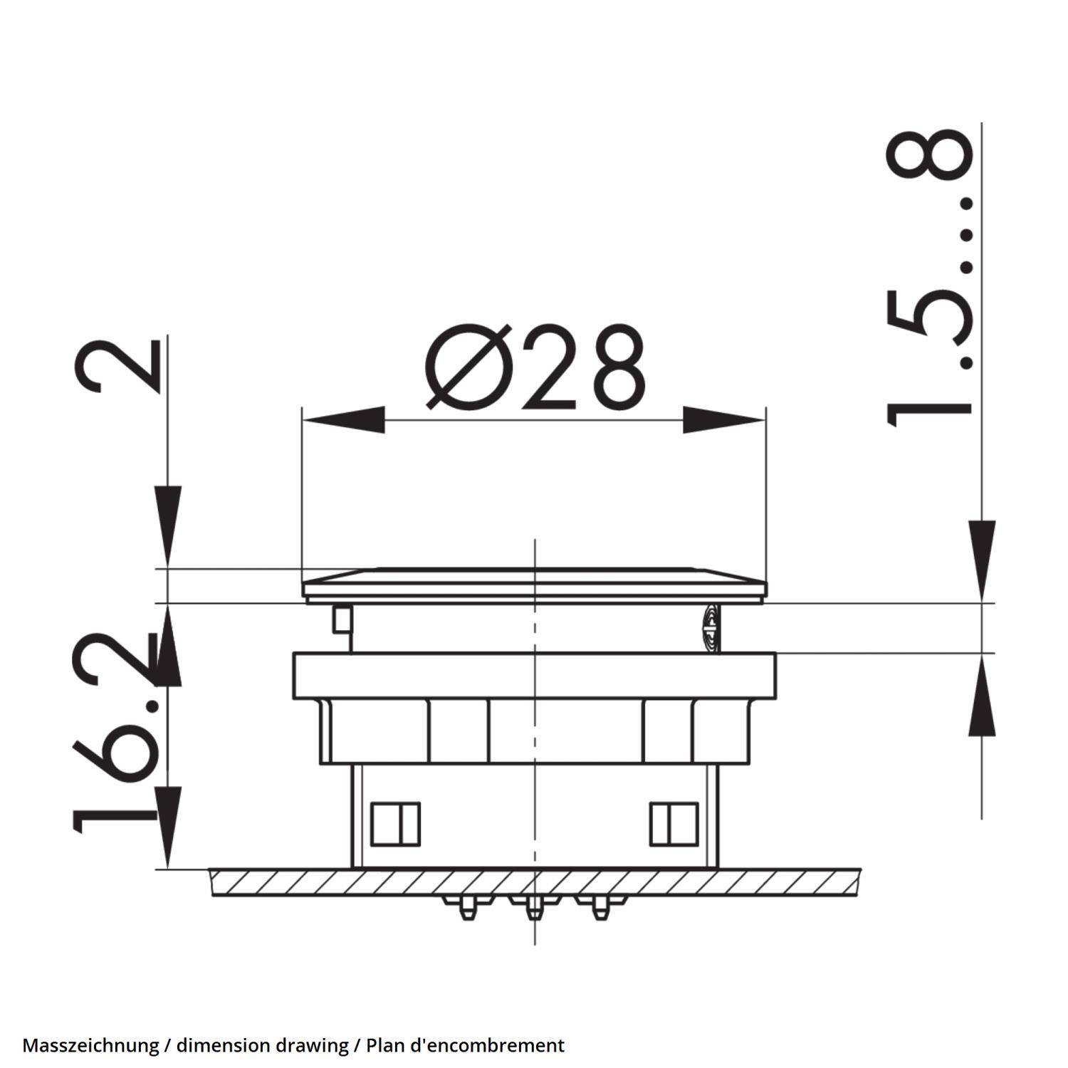 SNLRG Georg Schlegel Leuchtenvorsatz mit Ringbeleuchtung beleuchtbar, rund, SHORTRON Zwischenbau Beleuchtbar: Ja