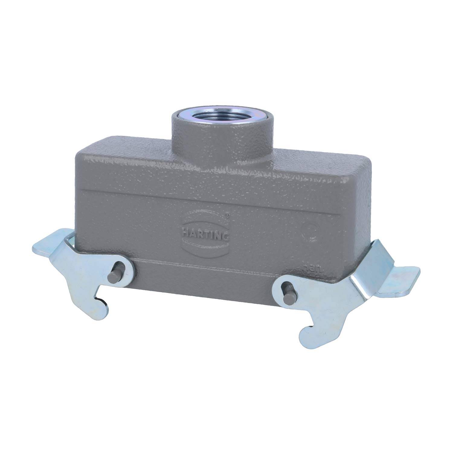 04300241465 HARTING Han 24B Tüllengehäuse niedrig, 1xM25 gerader Kabelabgang, mit 2 Querbügeln Verschraubung M25