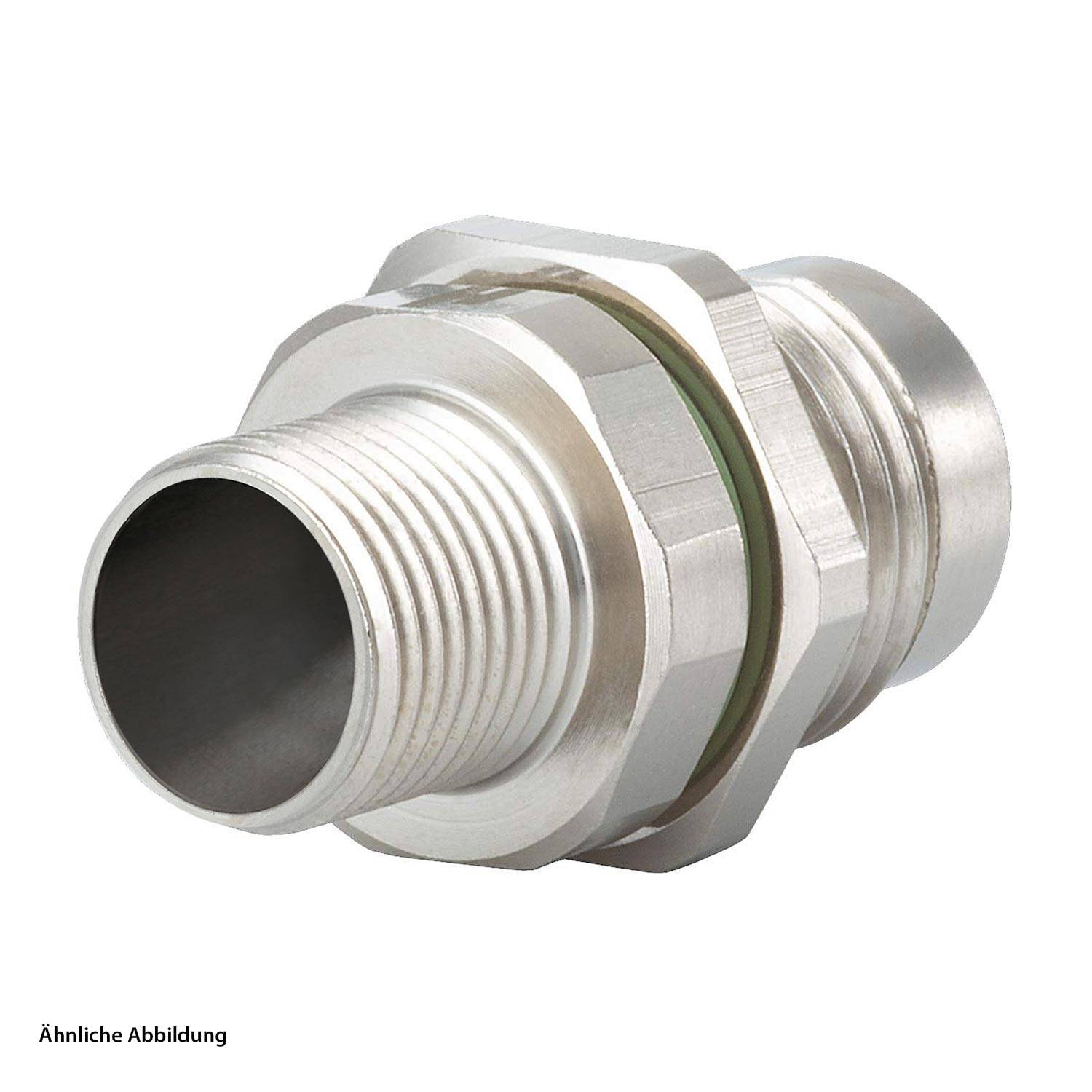 A712-7K4200000G HUMMEL M12 Power Gerätestecker für Stift gerade mit Gegenmutter Vorderwand Farbe silber - 1Stück