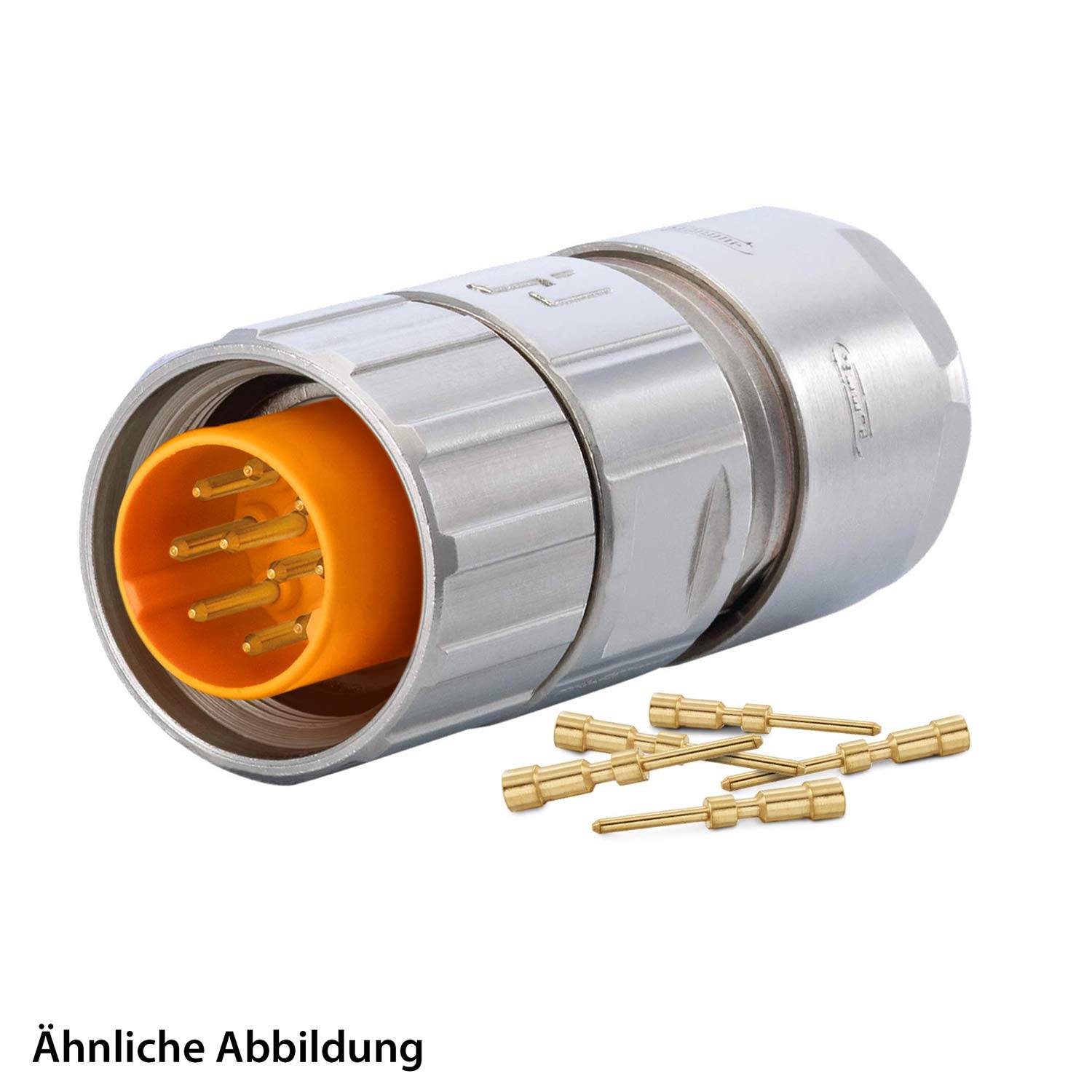 799910271K HUMMEL SET inkl. Kontakte M16 Kabelsteckverbinder, Crimpeinsatz gerade Polzahl 6+PE, Stift Kabelabgang