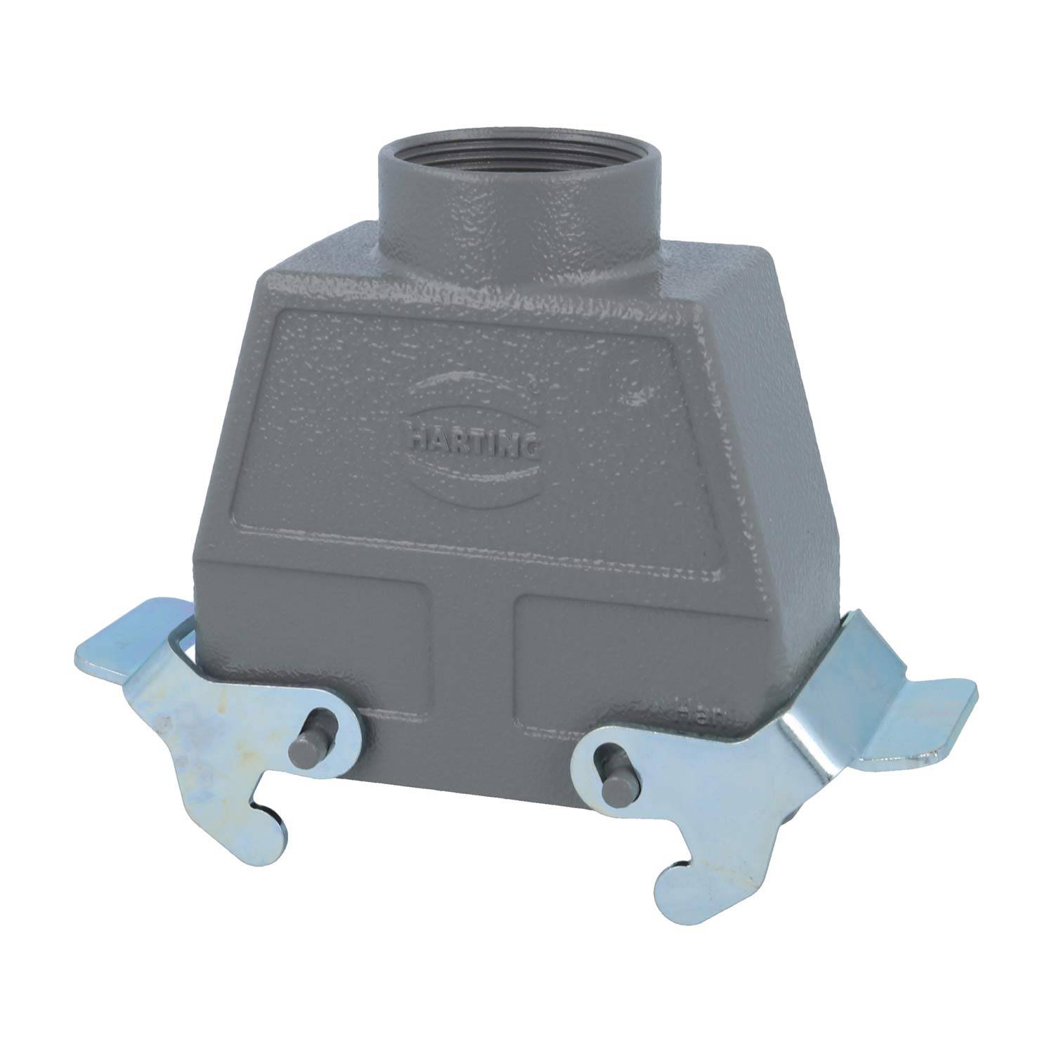 04300160431 HARTING Han 16B Tüllengehäuse hoch, 1xPG29 gerader Kabelabgang, mit 2 Querbügeln Verschraubung PG29