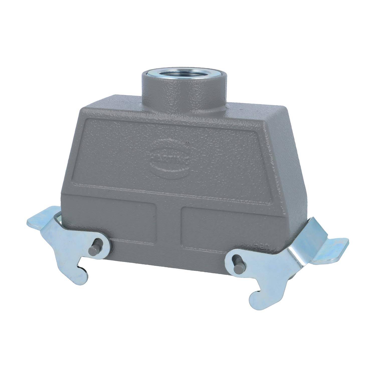 04300240464 HARTING Han 24B Tüllengehäuse hoch, 1xM25 gerader Kabelabgang, mit 2 Querbügeln Verschraubung M25