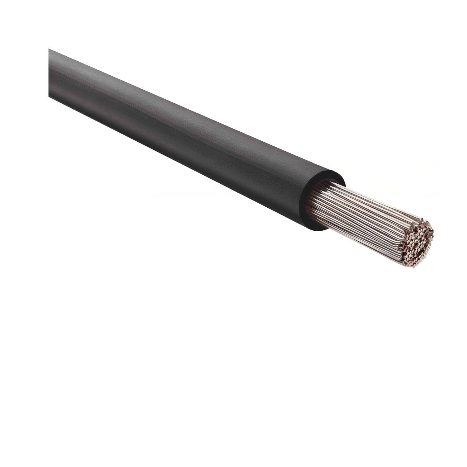 Eine Nahaufnahme eines schwarzen Stabes, aus dessen einem Ende mehrere dünne Metalldrähte hervorragen, was einen Bündel von Kabeln oder leitfähigem Material andeutet.