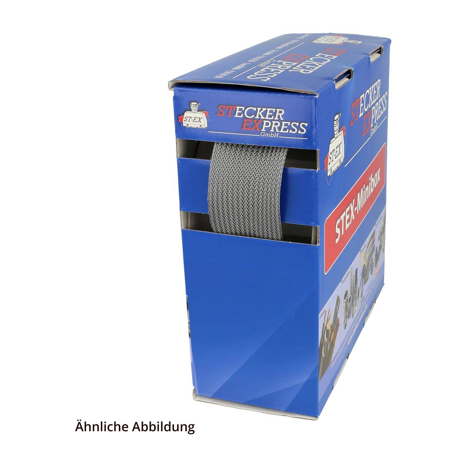 Minibox HG-PET grau Hohlgeflechtschlauch PET-Monofile Einsatzbereich 15,0mm - 30,0mm Temperaturbereich -50°C bis 150°C