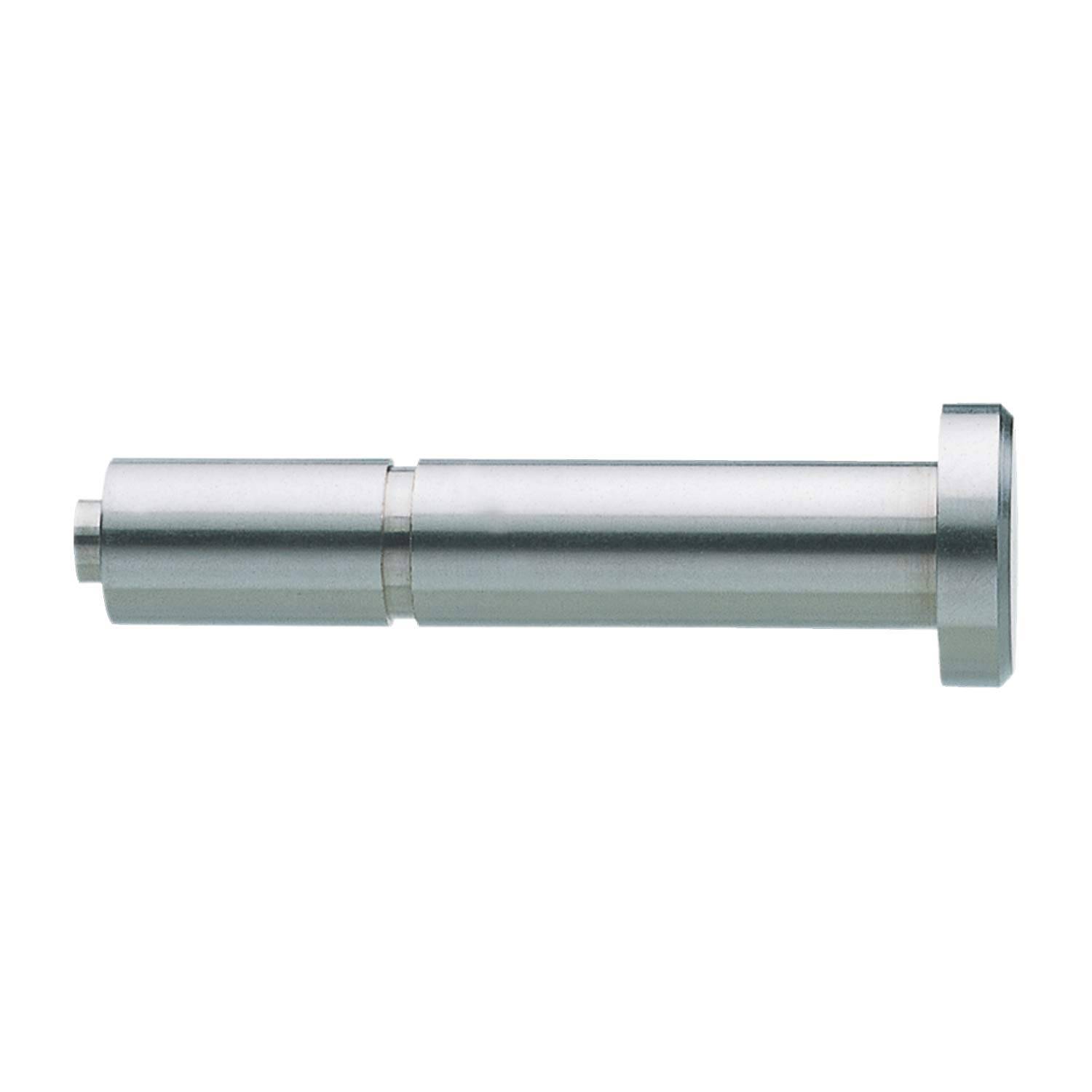Ein zylindrischer Metallstift mit einer breiteren kreisförmigen Basis, der als mechanische Komponente oder Befestigungselement beim Zusammenbau von Maschinen verwendet wird.