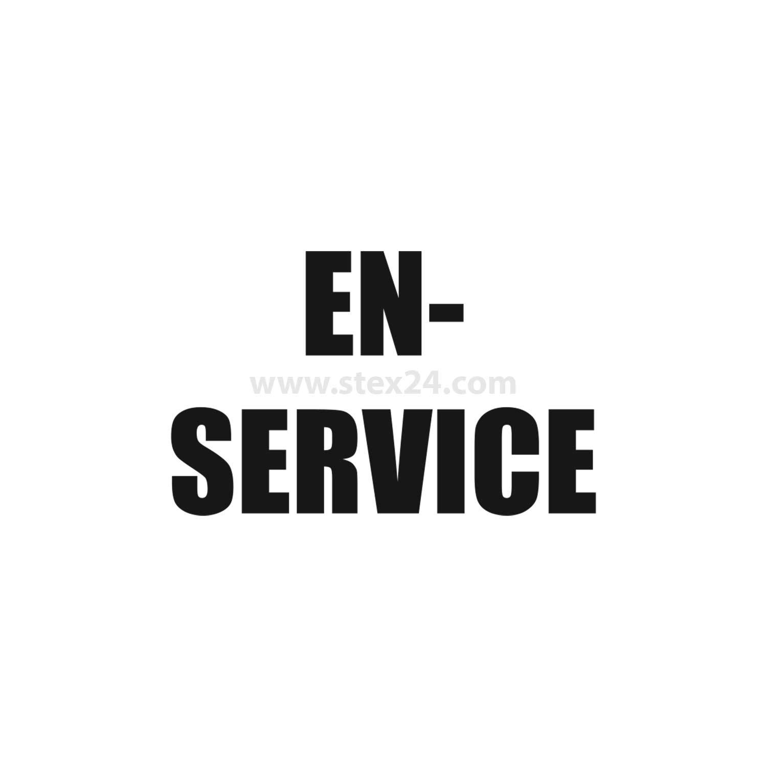 EN-SERVICE' in fetter schwarzer Schrift auf weißem Hintergrund.