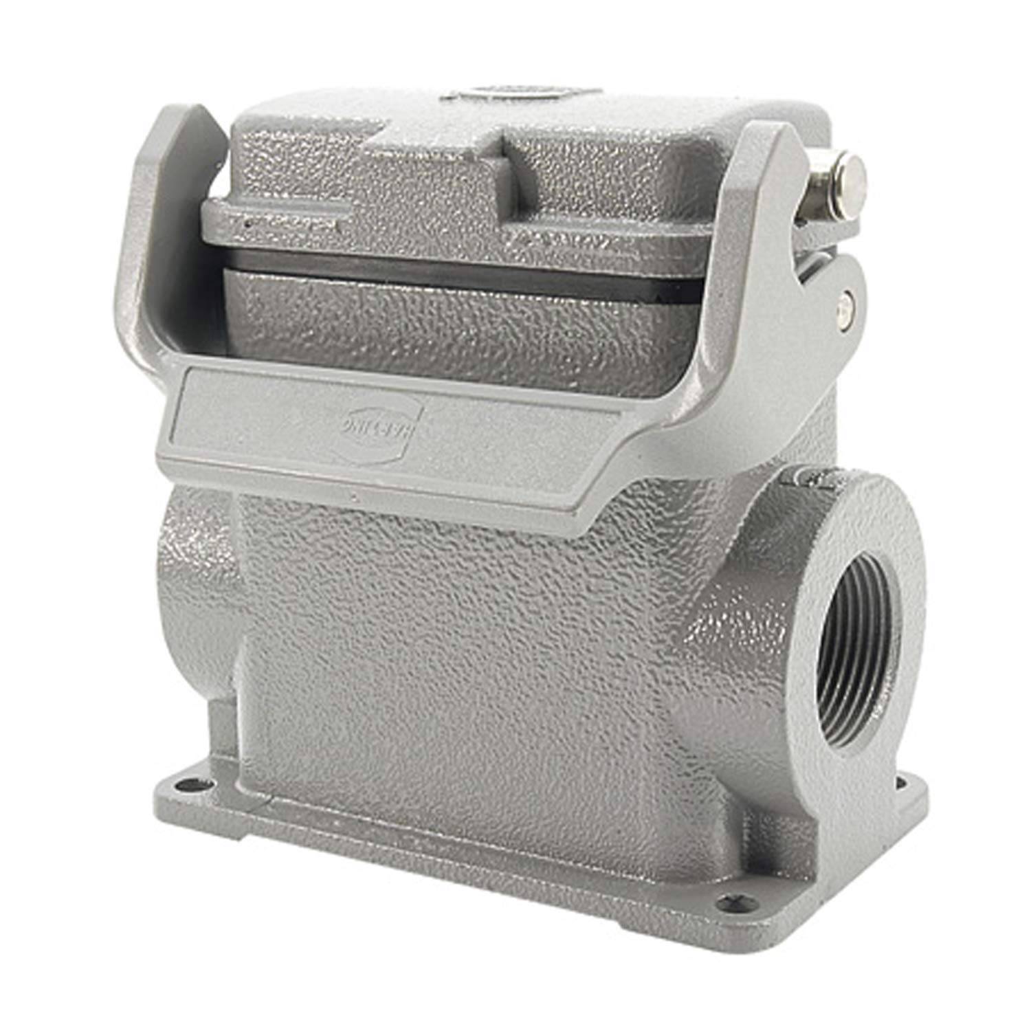 05300102269 HARTING Han 10B Sockelgehäuse hoch, 1xM25 seitlicher Kabelabgang, mit 1 Längsbügel mit Schutzkappe Metall -