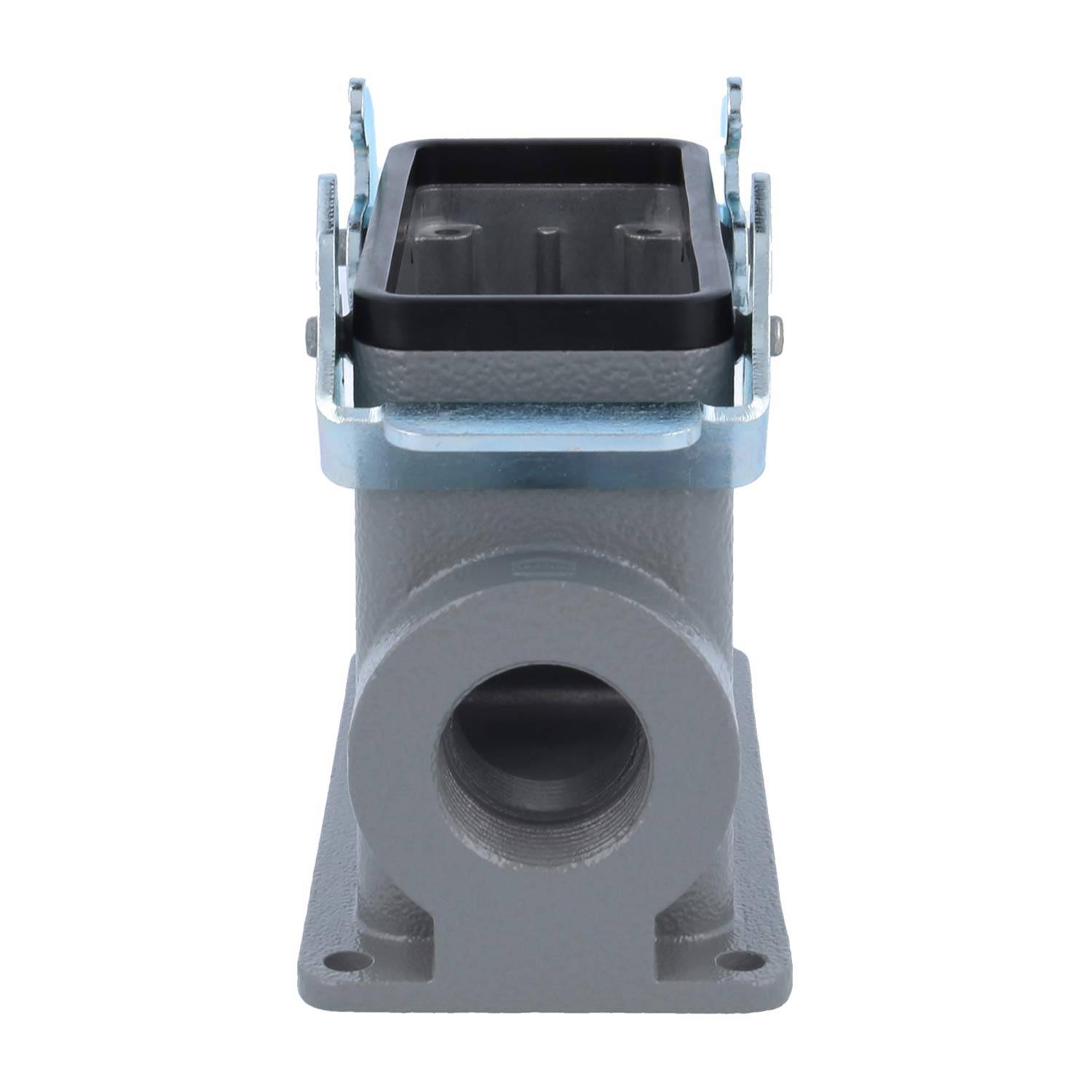 04300160240 HARTING Han 16B Sockelgehäuse hoch, 2xM25 seitlicher Kabelabgang, mit 2 Querbügeln Verschraubung M25