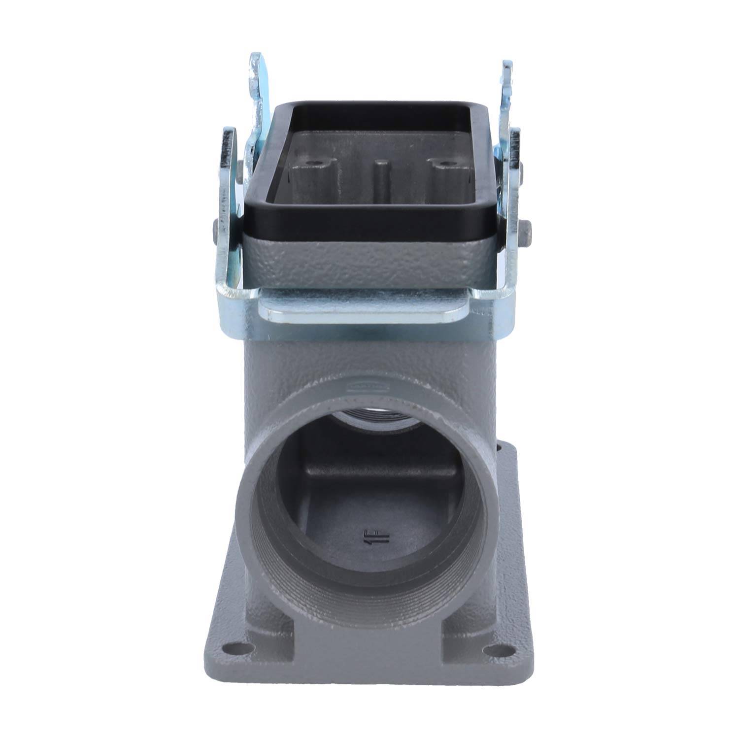 04300160272 HARTING Han 16B Sockelgehäuse hoch, 2xM40 seitlicher Kabelabgang, mit 2 Querbügeln Verschraubung M40