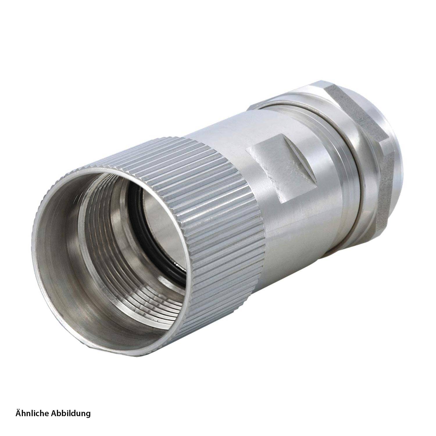 7141400000 HUMMEL M23 Signal INOX Kabelsteckverbinder EMV gerade Kabelabgang gerade, Klemmbereich 5,0mm - 10,0mm Farbe