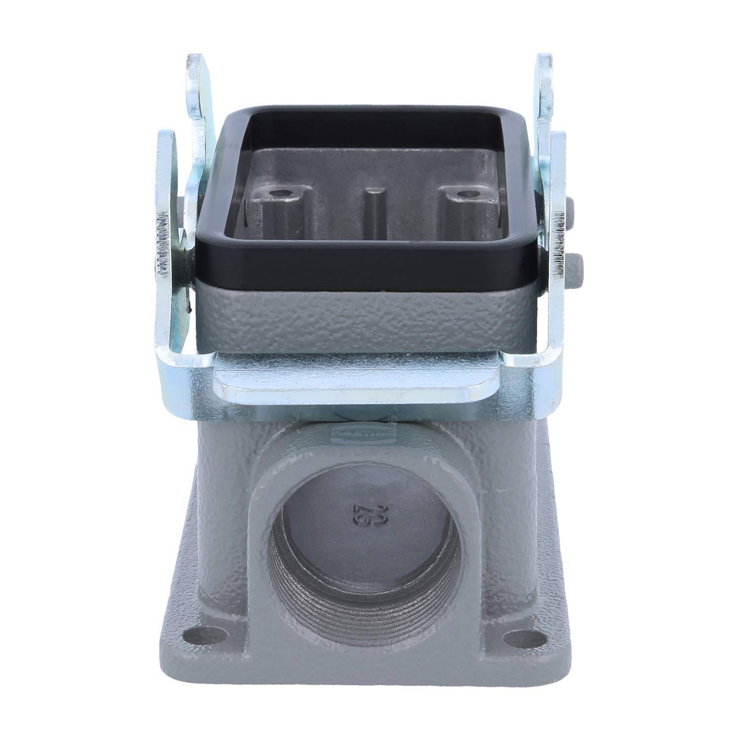 04300101233 HARTING Han 10B Sockelgehäuse niedrig, 2xM25 seitlicher Kabelabgang, mit 2 Querbügeln Verschraubung M25