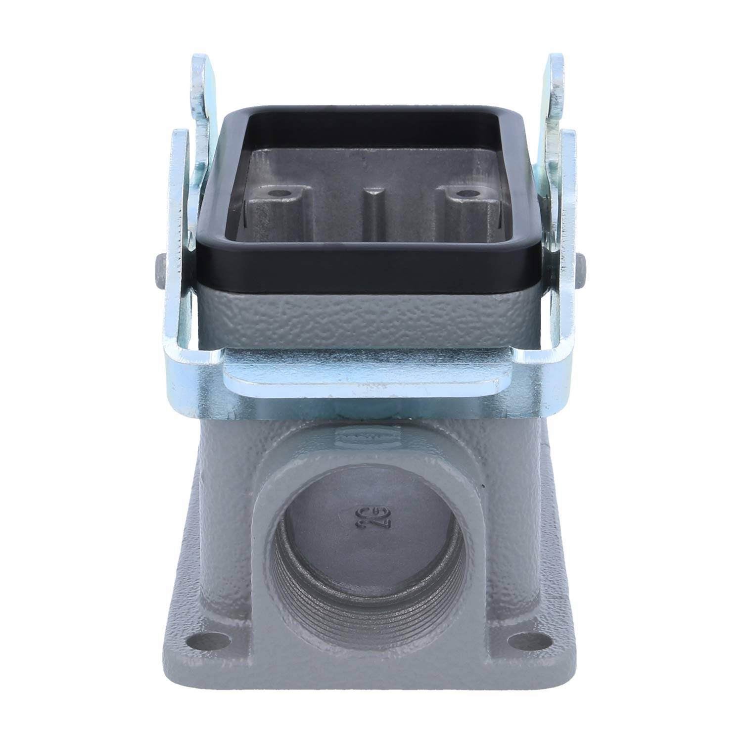 04300101233 HARTING Han 10B Sockelgehäuse niedrig, 2xM25 seitlicher Kabelabgang, mit 2 Querbügeln Verschraubung M25