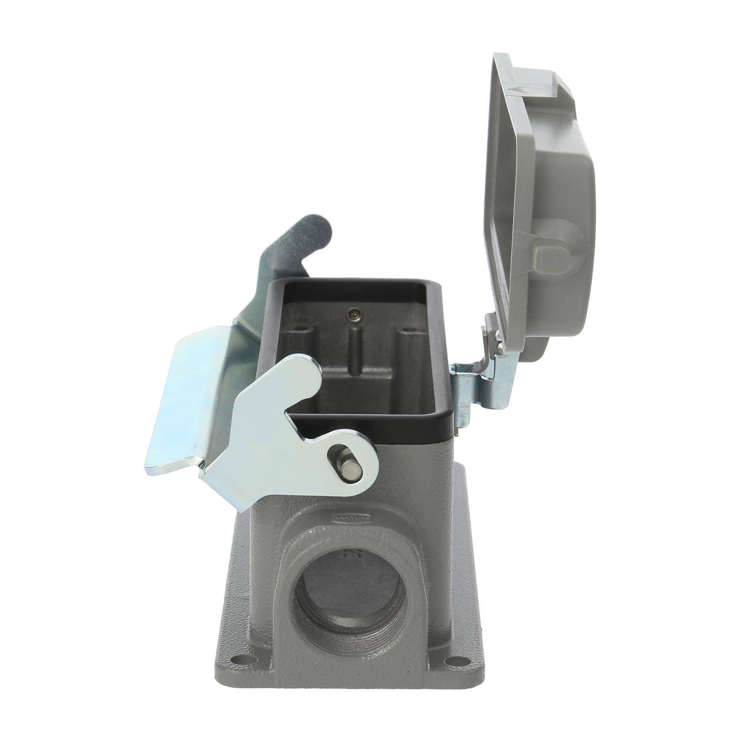 04300241256 HARTING Han 24B Sockelgehäuse niedrig, 1xM25 seitlicher Kabelabgang, mit 1 Längsbügel mit Schutzkappe