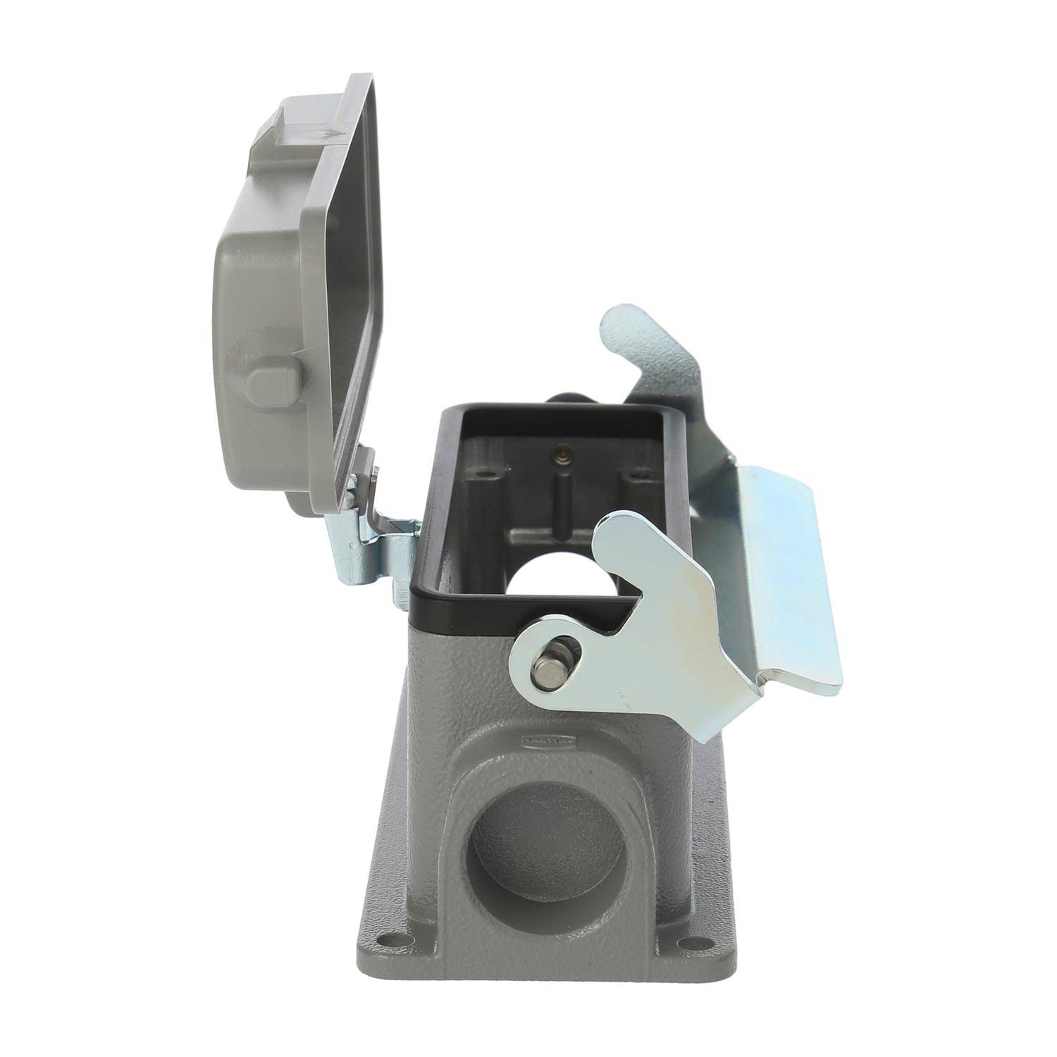 04300241256 HARTING Han 24B Sockelgehäuse niedrig, 1xM25 seitlicher Kabelabgang, mit 1 Längsbügel mit Schutzkappe