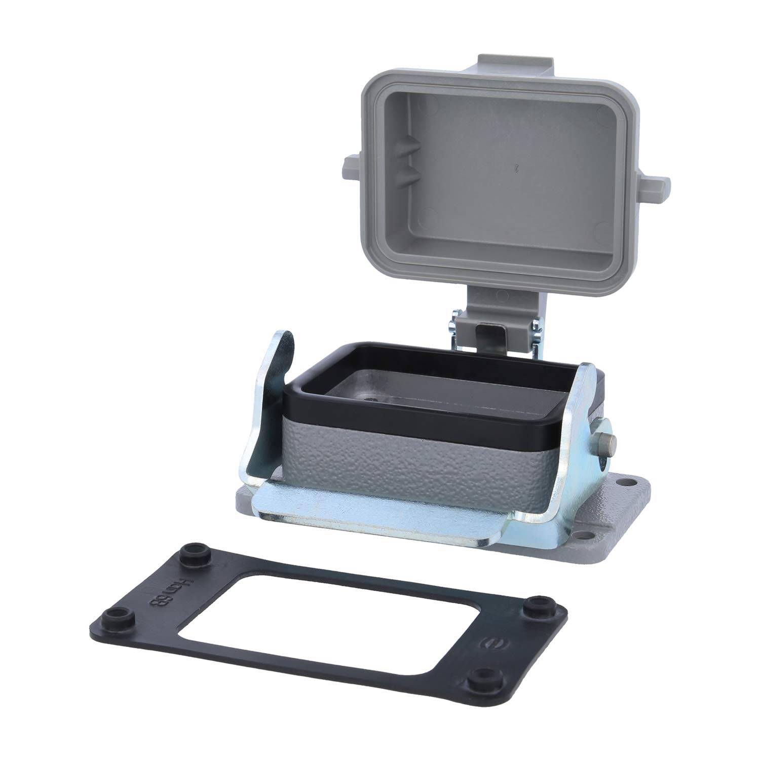 04300060302 HARTING Han 6B Anbaugehäuse mit 1 Längsbügel mit Schutzkappe Kunststoff - 1Stück