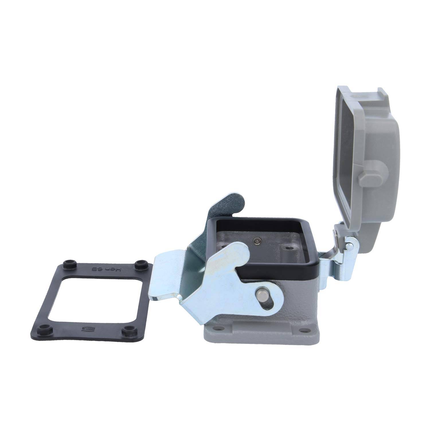 04300060302 HARTING Han 6B Anbaugehäuse mit 1 Längsbügel mit Schutzkappe Kunststoff - 1Stück