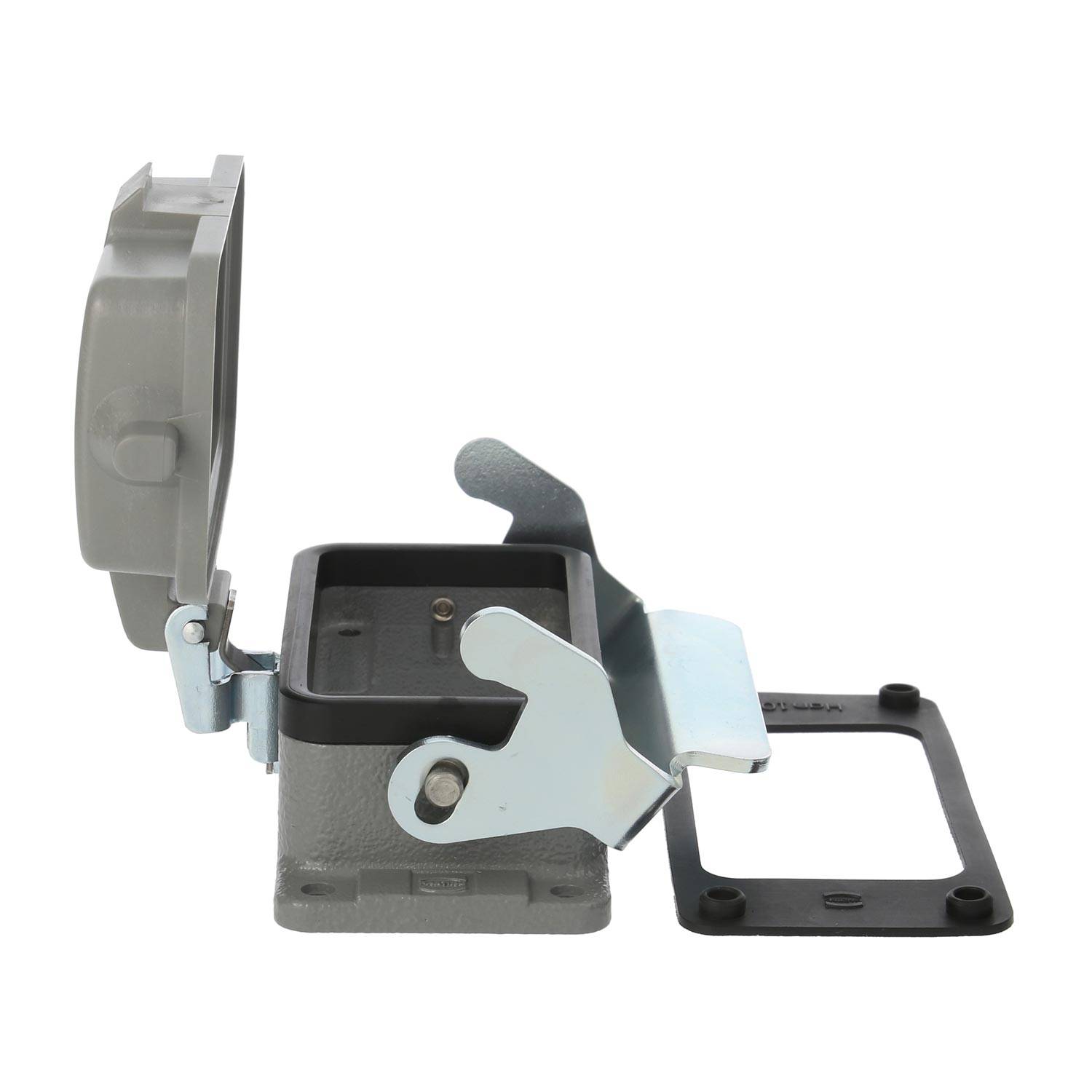 04300100303 HARTING Han 10B Anbaugehäuse mit 1 Längsbügel mit Schutzkappe Kunststoff - 1Stück