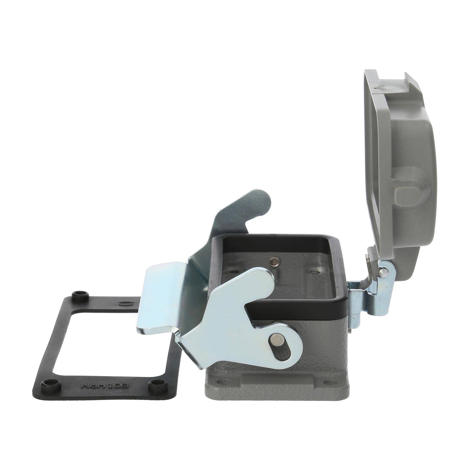 04300100303 HARTING Han 10B Anbaugehäuse mit 1 Längsbügel mit Schutzkappe Kunststoff - 1Stück