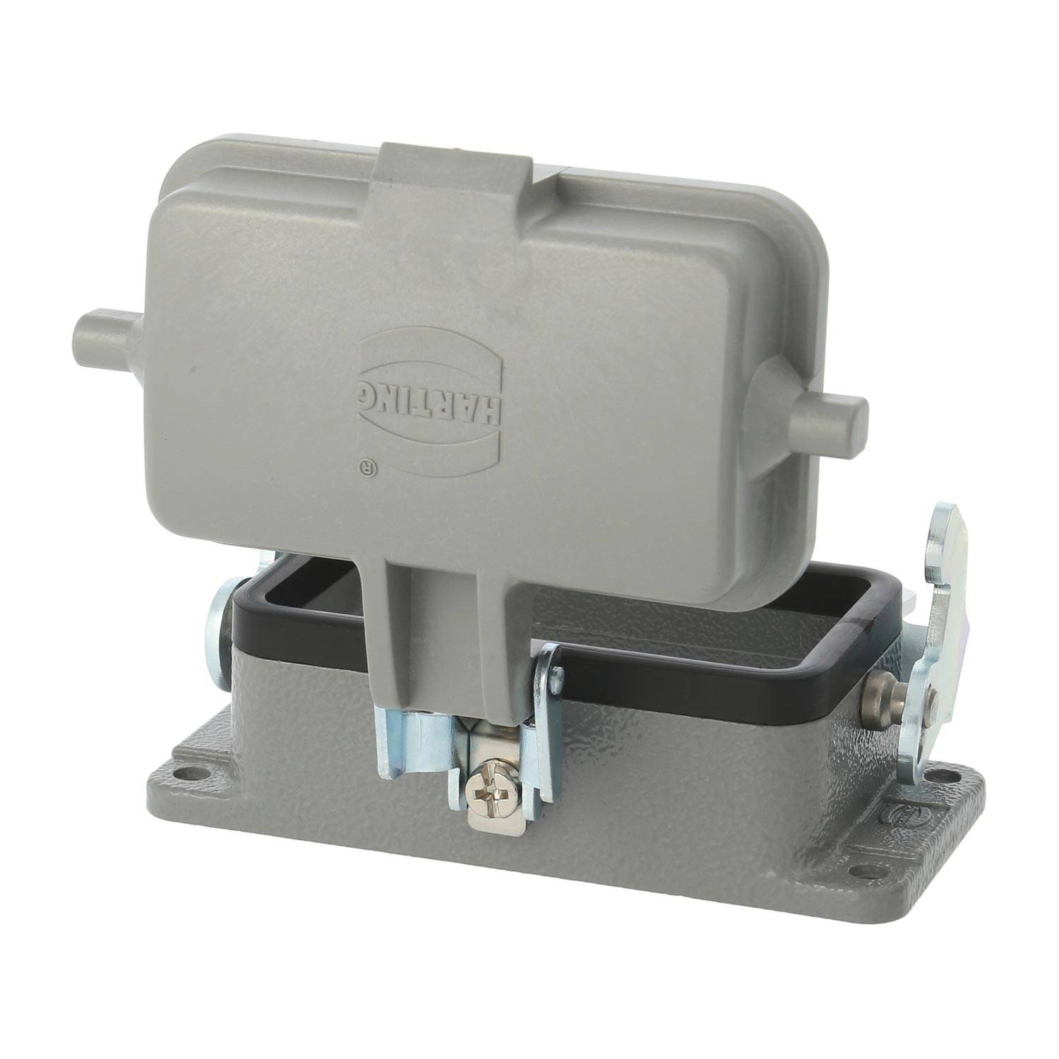 04300100303 HARTING Han 10B Anbaugehäuse mit 1 Längsbügel mit Schutzkappe Kunststoff - 1Stück