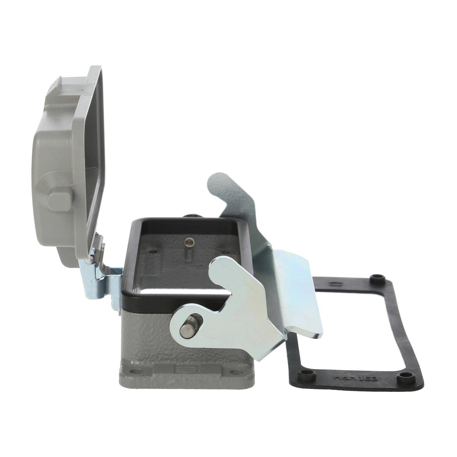 04300160306 HARTING Han 16B Anbaugehäuse mit 1 Längsbügel mit Schutzkappe Kunststoff - 1Stück