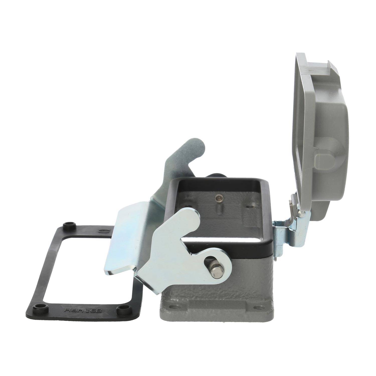 04300160306 HARTING Han 16B Anbaugehäuse mit 1 Längsbügel mit Schutzkappe Kunststoff - 1Stück