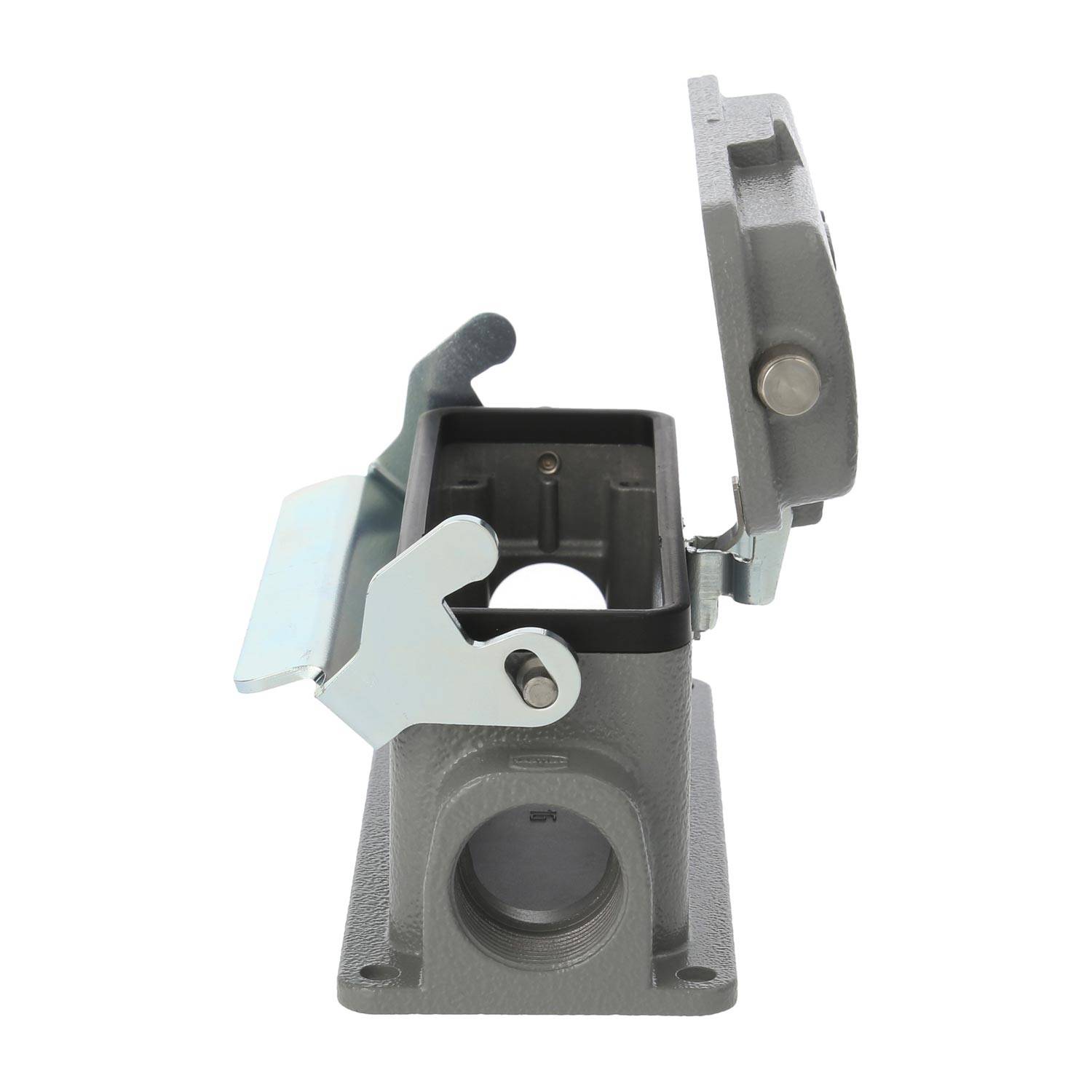 04300242295 HARTING Han 24B Sockelgehäuse niedrig, 2xPG21 seitlicher Kabelabgang, mit 1 Längsbügel mit Schutzkappe