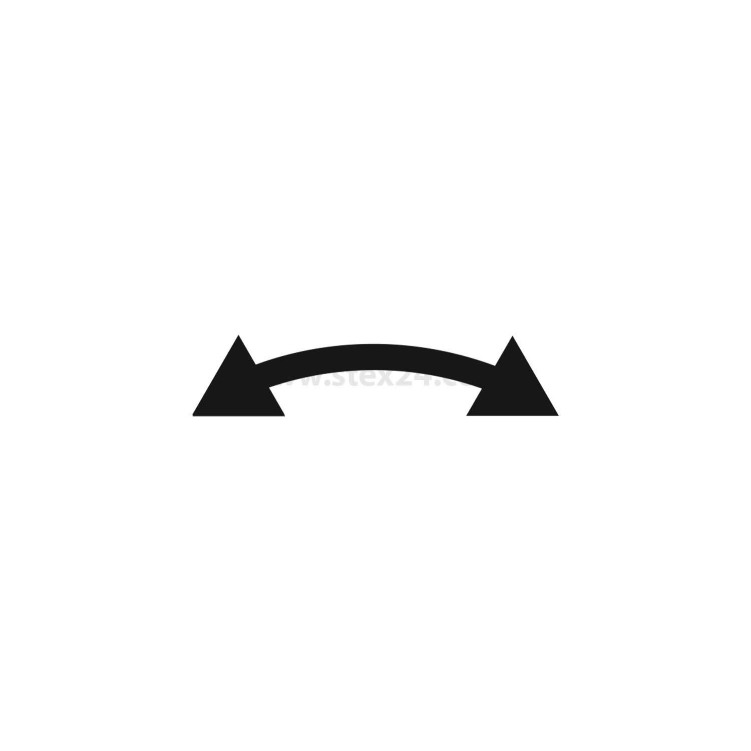 Ein zweiseitiger Pfeil, der nach links und rechts auf einem weißen Hintergrund zeigt und bidirektionale Bewegung oder Größenanpassung symbolisiert.