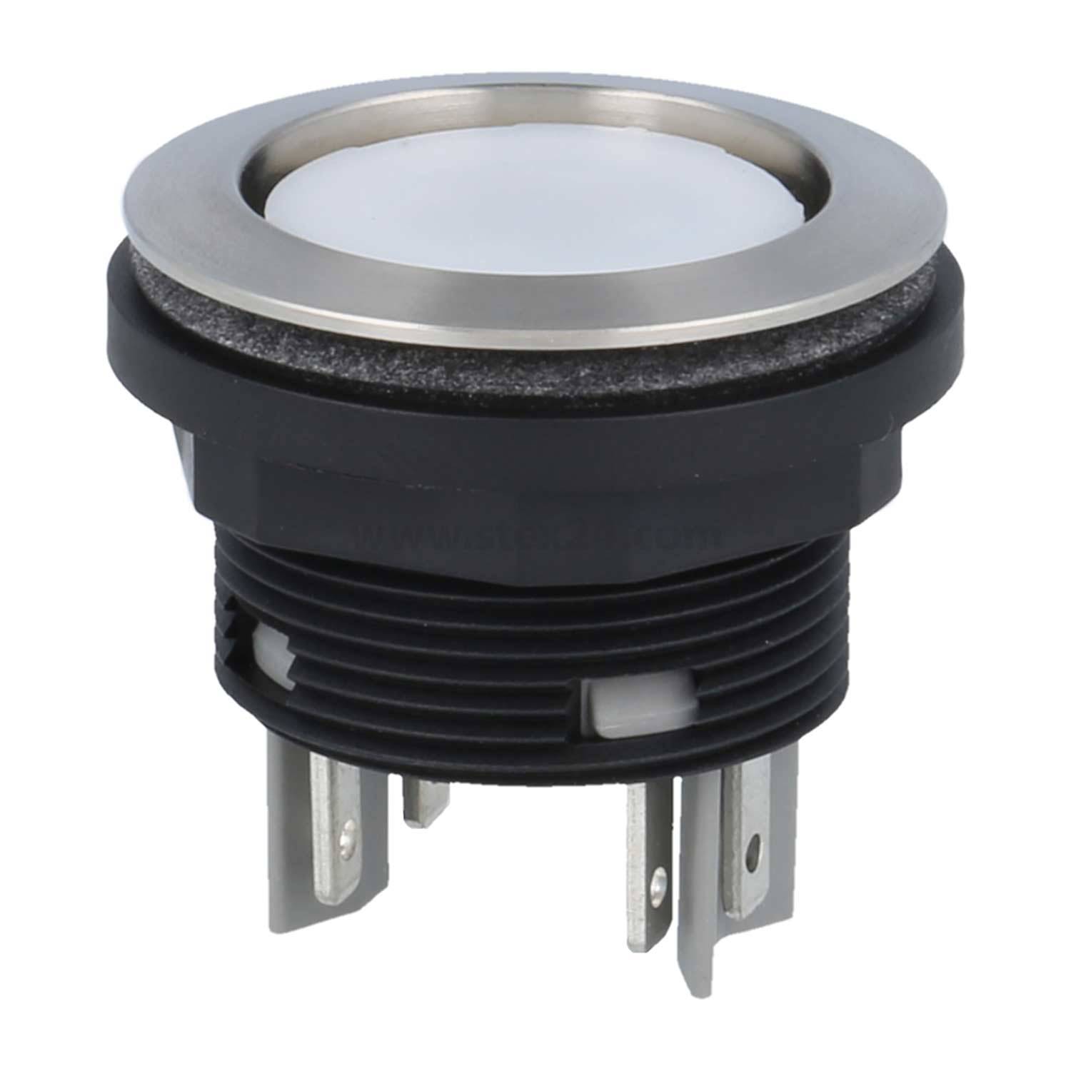 SVATLII Georg Schlegel Leuchtdrucktaster, 2S beleuchtbar, rund, SHORTRON Flachstecker 2,8mm x 0,8mm - 1Stück