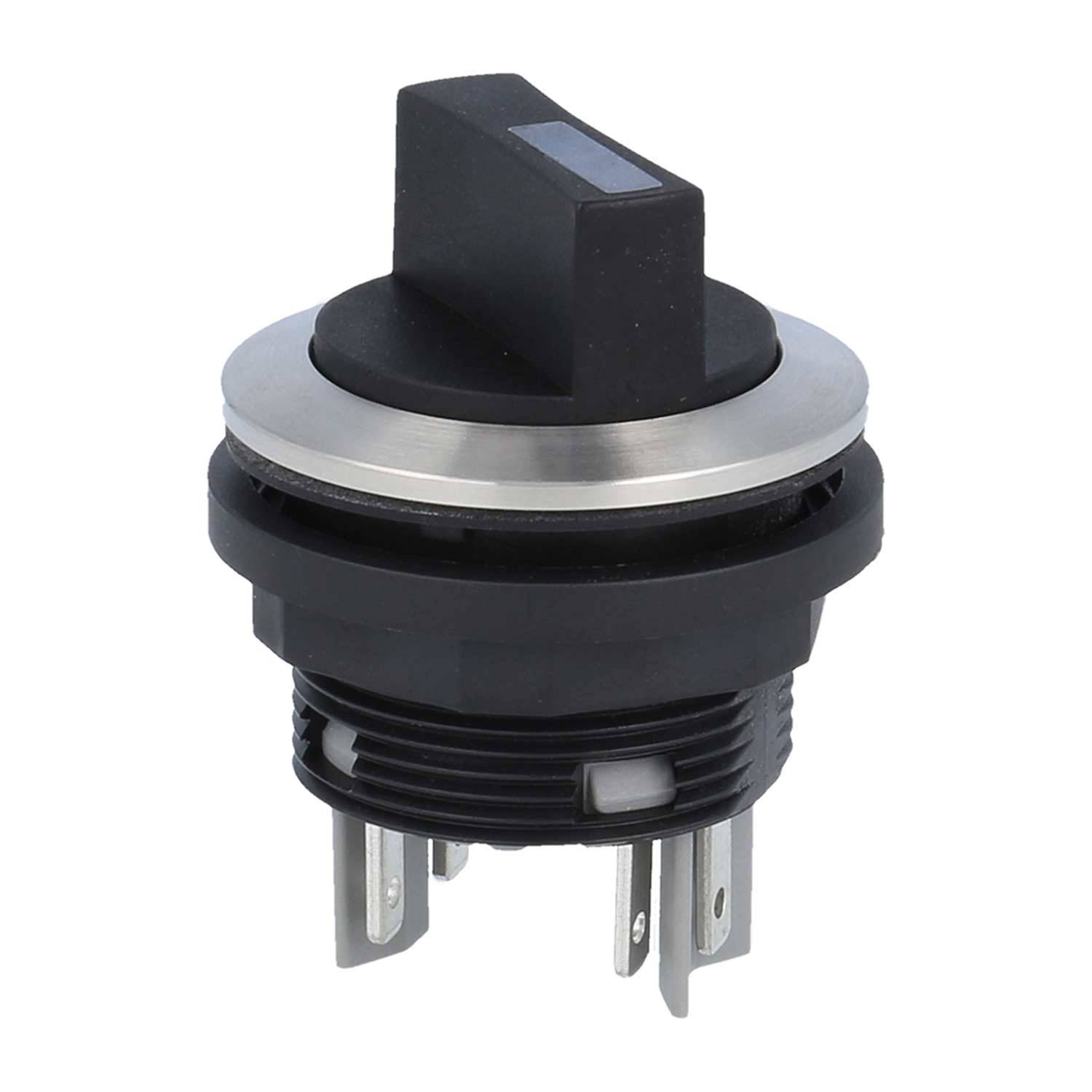 SVAWALII Georg Schlegel Leucht-Wahlschalter rastend, 2S beleuchtbar, rund, SHORTRON Flachstecker 2,8mm x 0,8mm - 1Stück