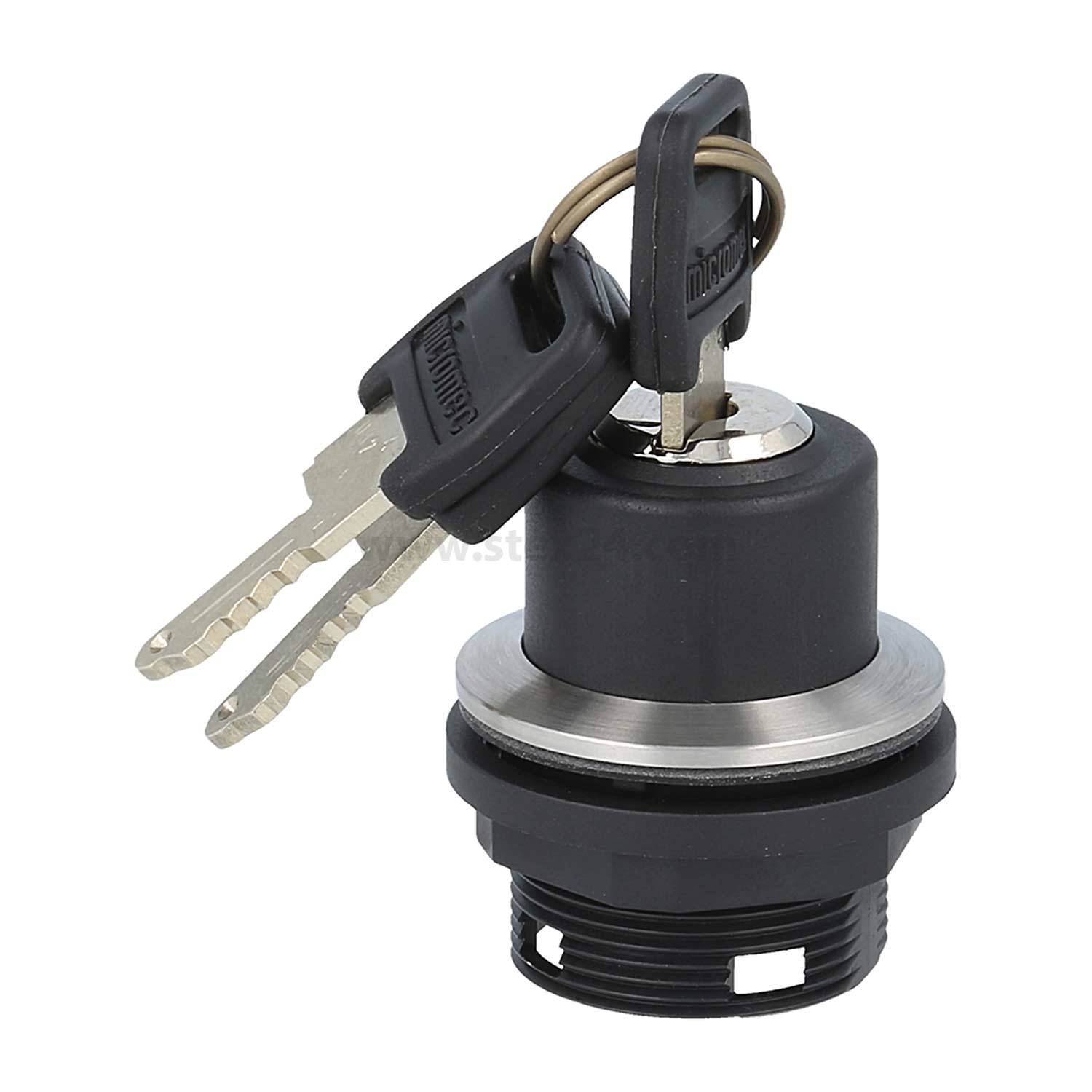 SVASSA31 Georg Schlegel Schlüsseltaste rastend verschiedenschließend, rund, SHORTRON Zwischenbau Beleuchtbar: Nein