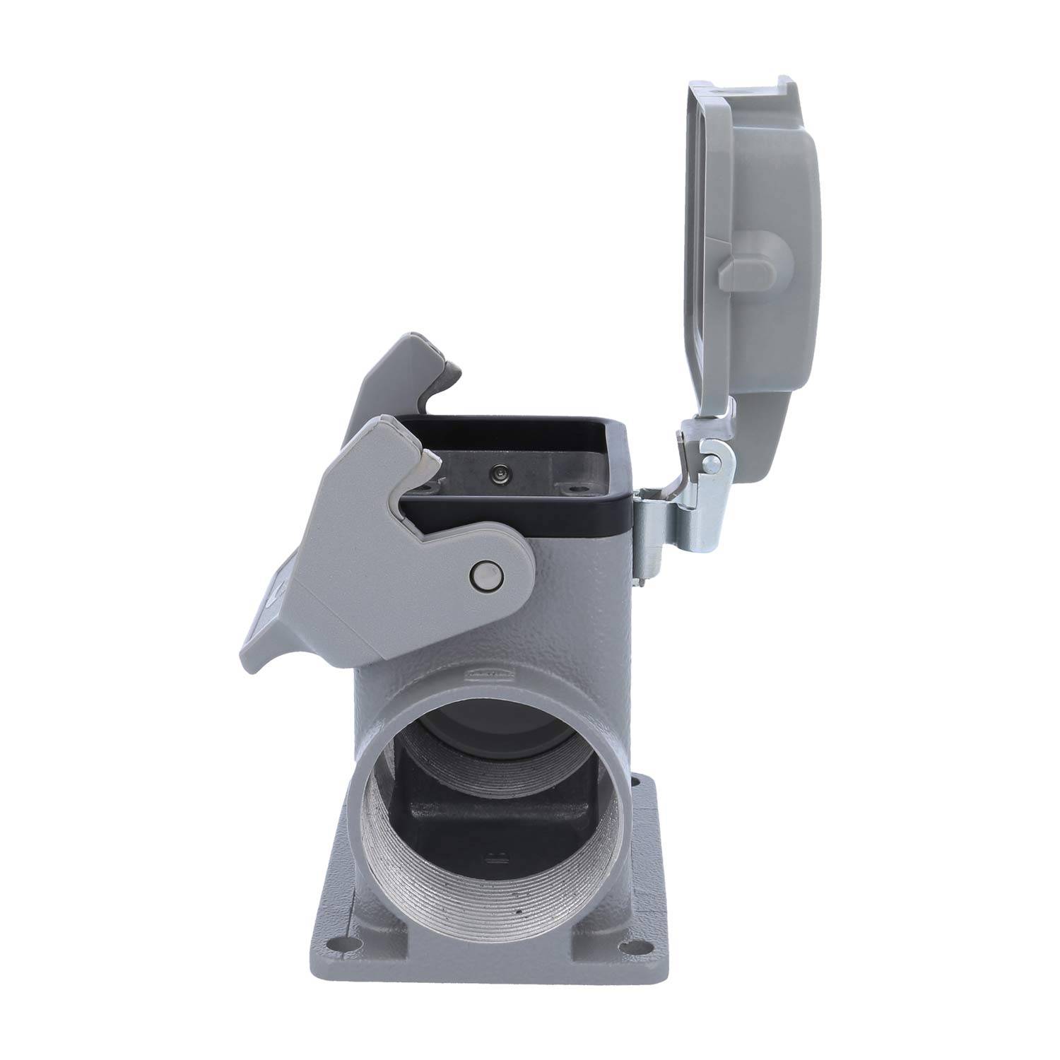 05300062268 HARTING Han 6B Sockelgehäuse hoch, 1xM40 seitlicher Kabelabgang, mit 1 Längsbügel mit Schutzkappe Metall -