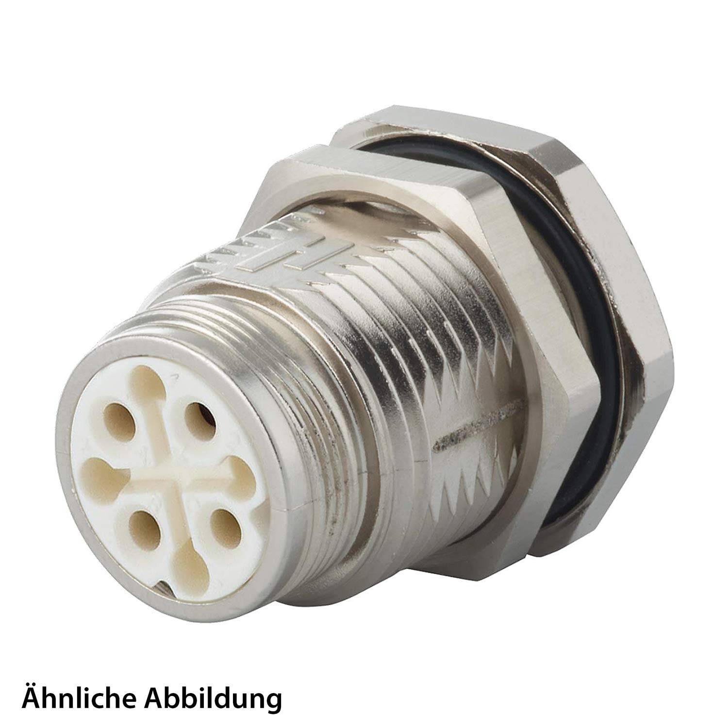 Eine Metalldurchführung mit sechseckiger Ausführung und mehreren Lochöffnungen, die für elektrische Verbindungen verwendet wird.