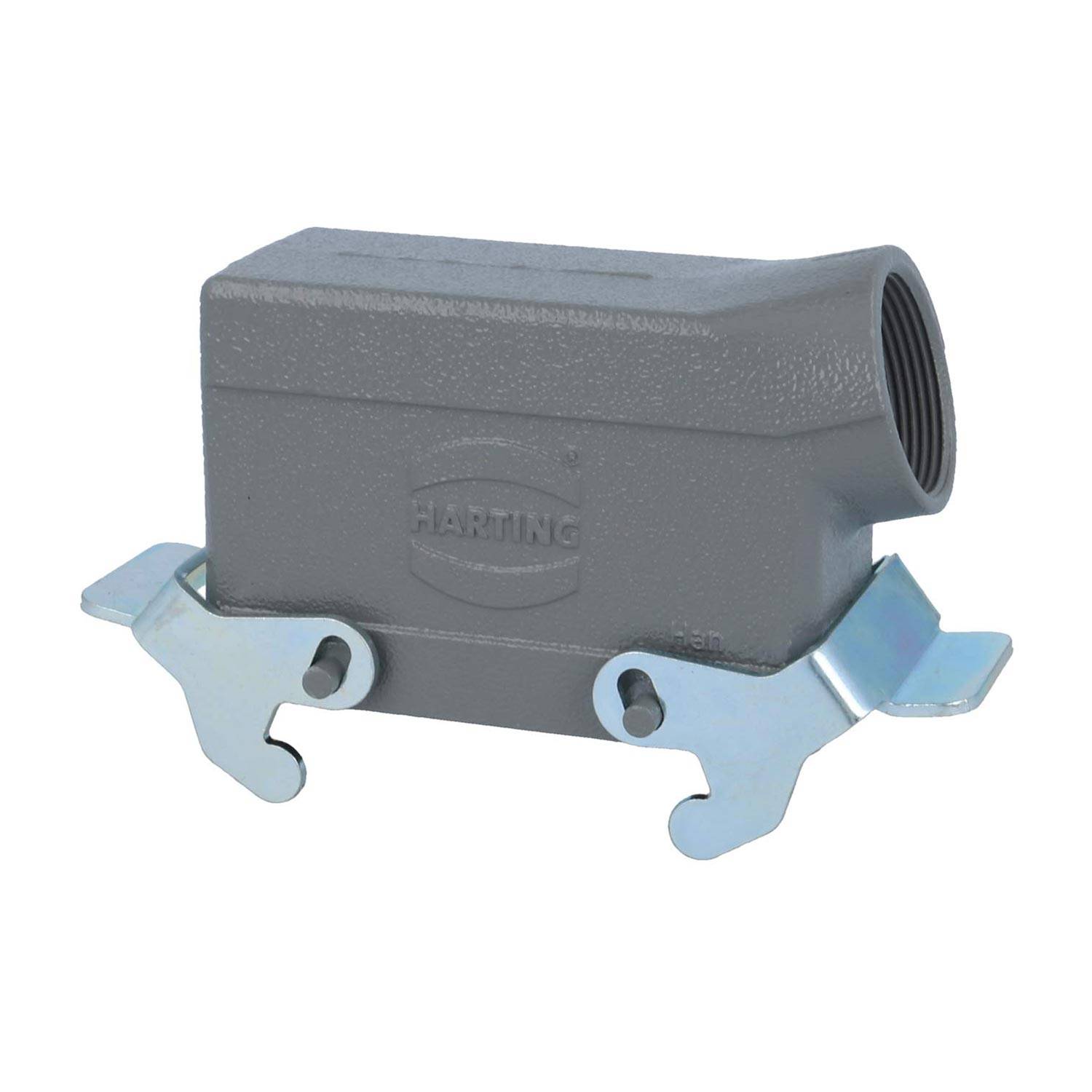 04301161569 HARTING Han 16B Tüllengehäuse niedrig, 1xM32 seitlicher Kabelabgang, mit 2 Querbügeln Verschraubung M32