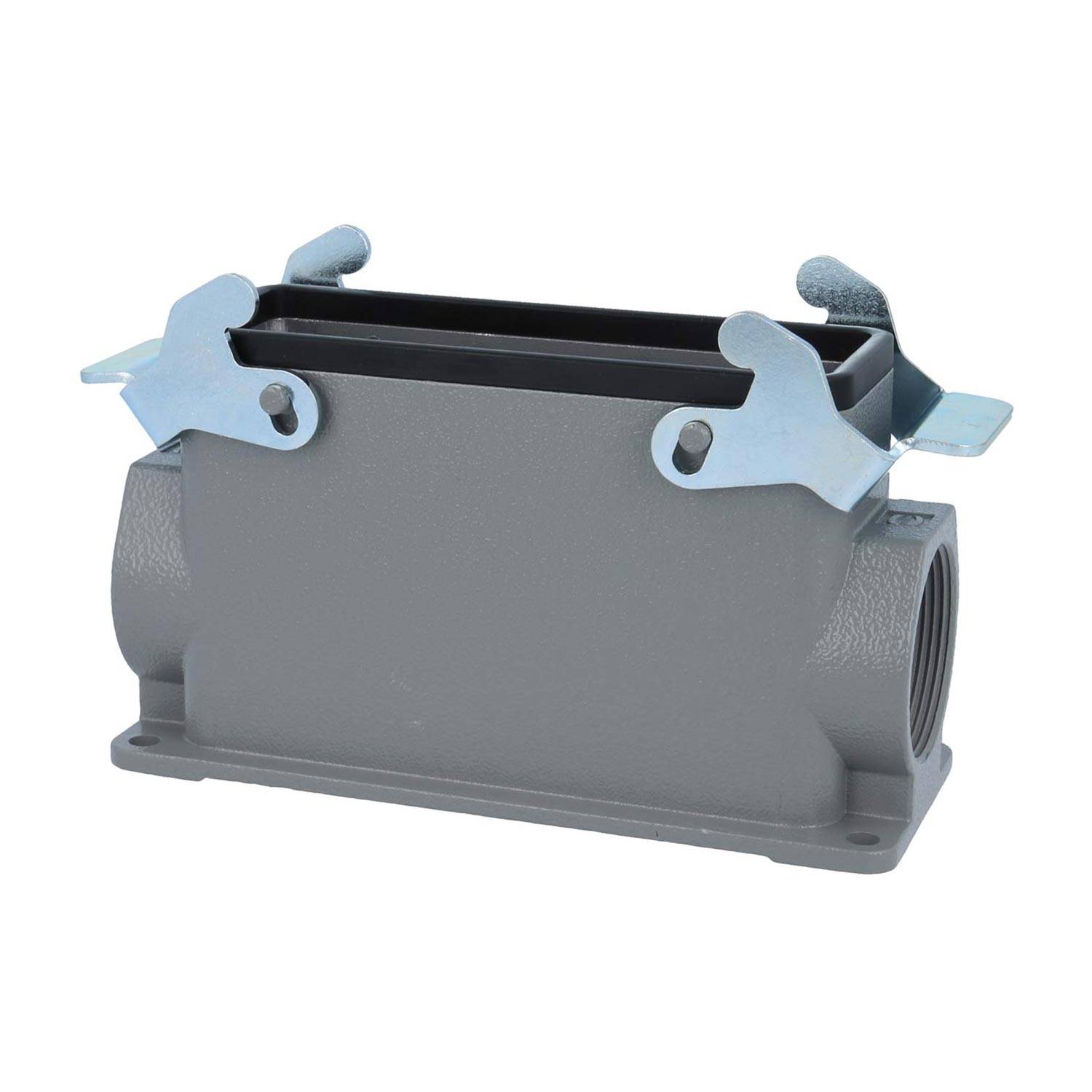 04301240240 HARTING Han 24B Sockelgehäuse hoch, 2xPG29 seitlicher Kabelabgang, mit 2 Querbügeln Verschraubung PG29