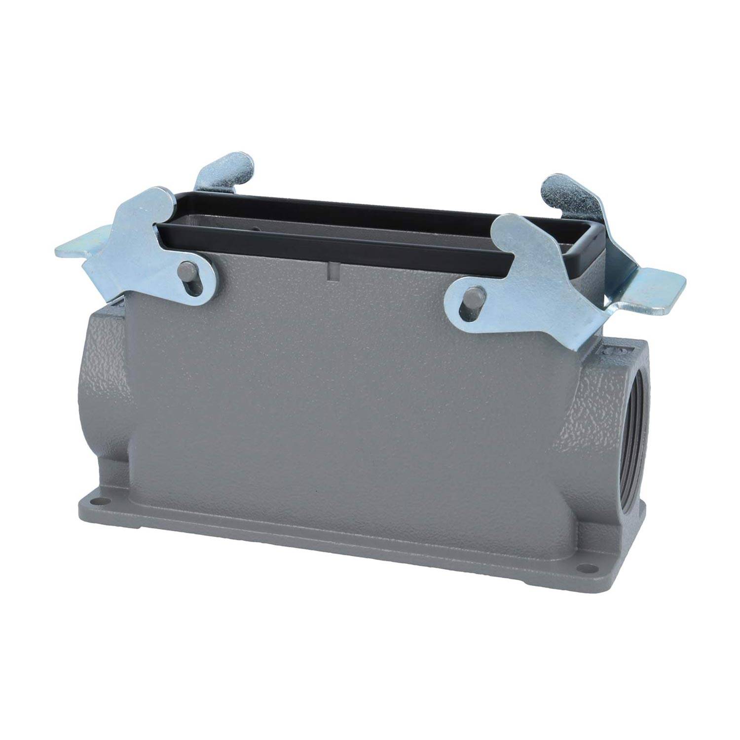 04301240240 HARTING Han 24B Sockelgehäuse hoch, 2xPG29 seitlicher Kabelabgang, mit 2 Querbügeln Verschraubung PG29