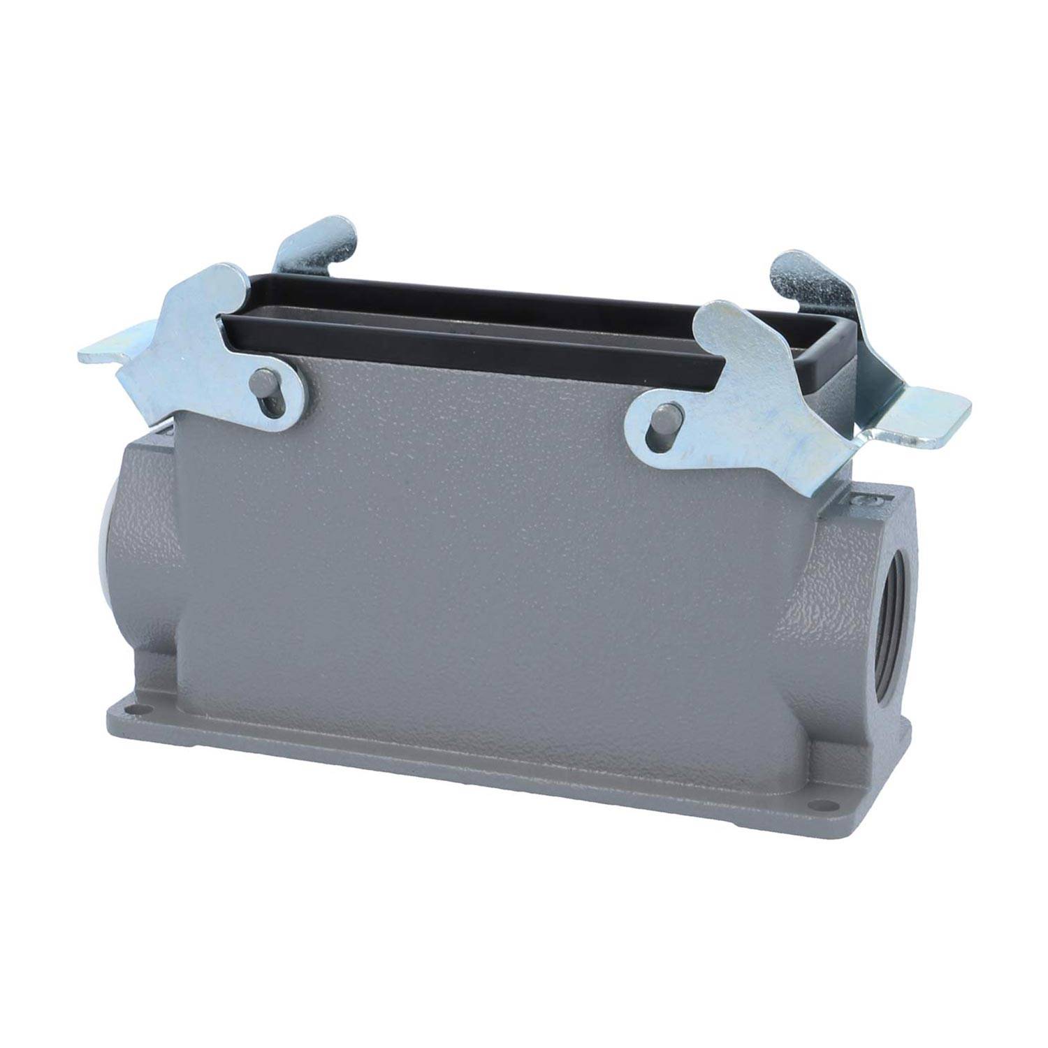 04301240230 HARTING Han 24B Sockelgehäuse hoch, 1xPG21 seitlicher Kabelabgang, mit 2 Querbügeln Verschraubung PG21