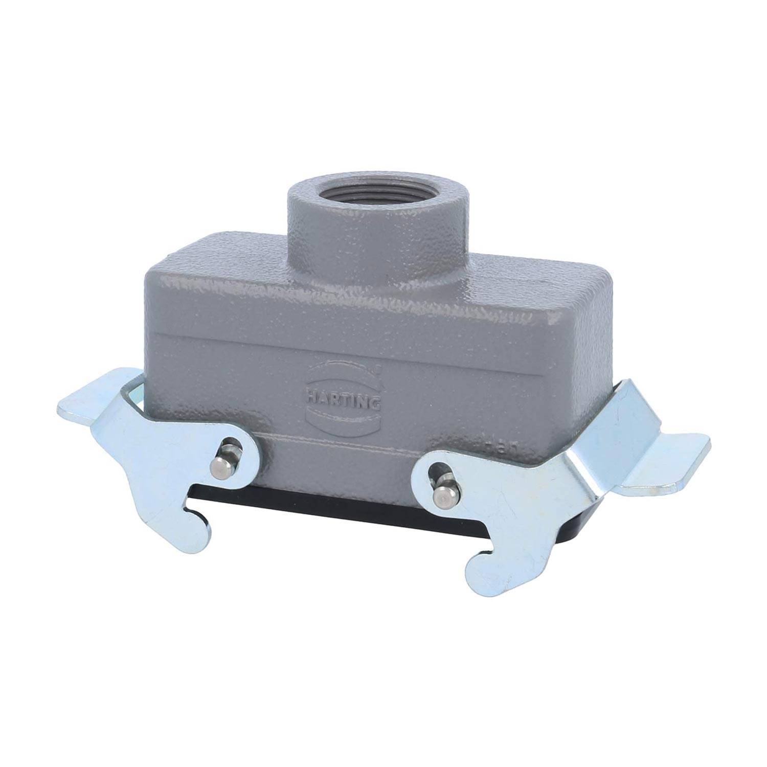 04301161761 HARTING Han 16B Kupplungsgehäuse niedrig, 1xM25 gerader Kabelabgang, mit 2 Querbügeln Verschraubung M25