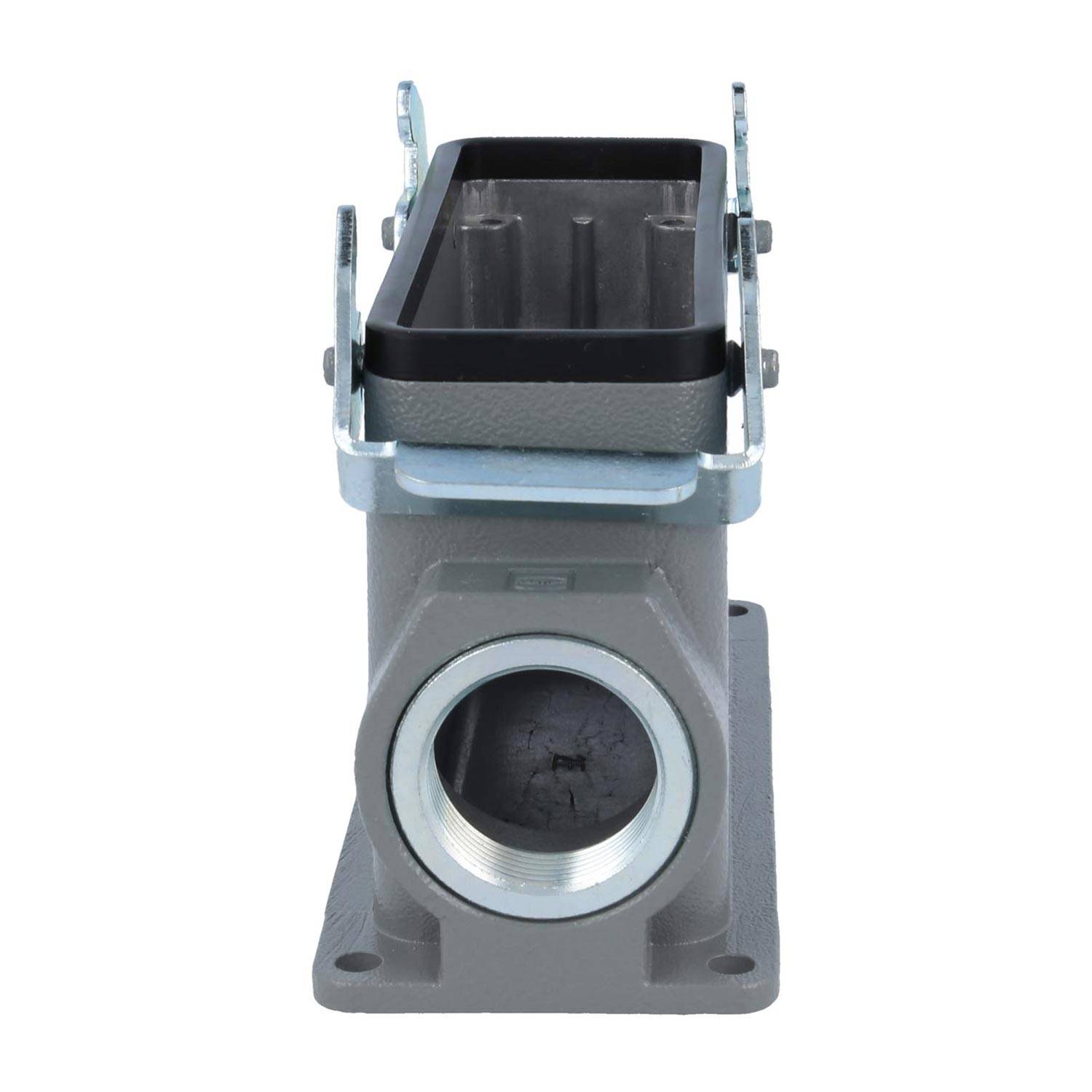 04301240270 HARTING Han 24B Sockelgehäuse hoch, 2xPG21 seitlicher Kabelabgang, mit 2 Querbügeln Verschraubung PG21