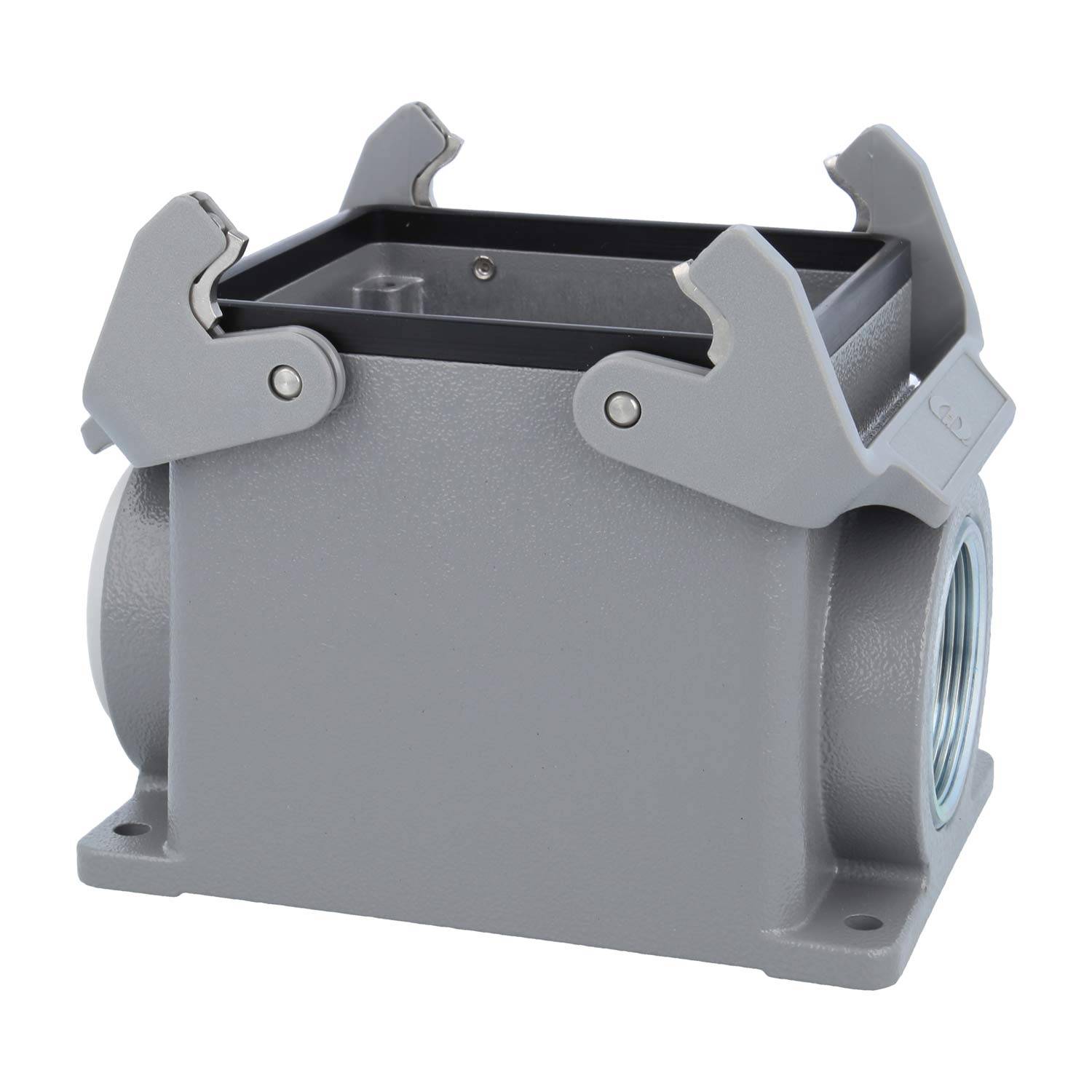 05300320262 HARTING Han 32B Sockelgehäuse hoch, 1xM40 seitlicher Kabelabgang, mit 2 Querbügeln Verschraubung M40