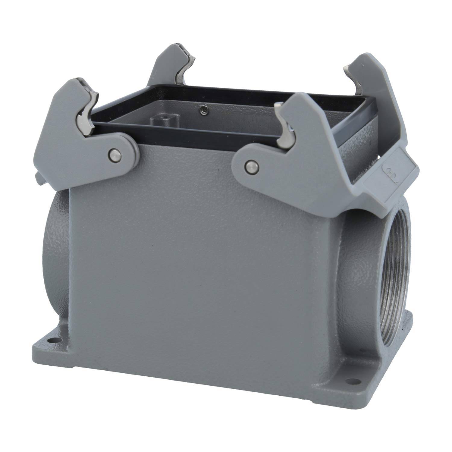 05300320267 HARTING Han 32B Sockelgehäuse hoch, 2xM50 seitlicher Kabelabgang, mit 2 Querbügeln Verschraubung M50