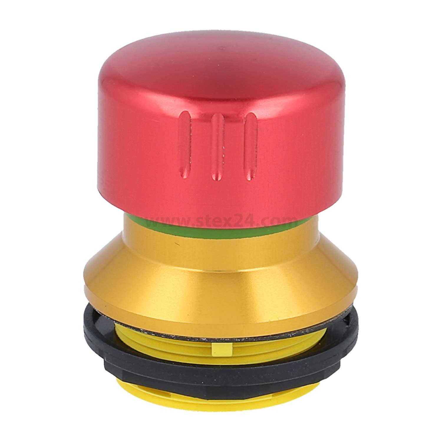 FRVKAL Georg Schlegel Not-Aus-Schalter / Not-Halt-Taster aus Aluminium für 9,2mm Einbautiefe, rund, SHORTRON