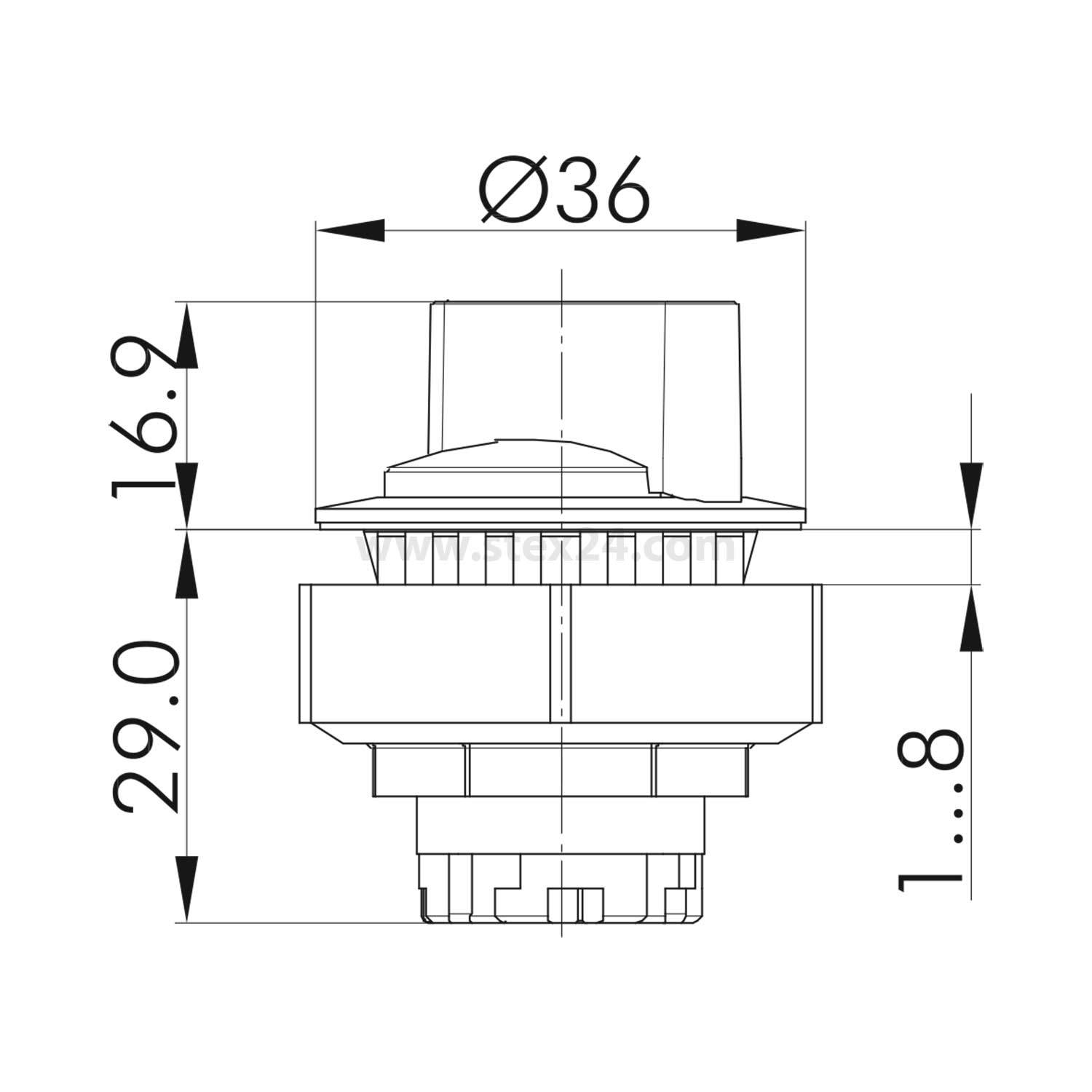 KRJMWC Georg Schlegel Wahlschalter links rastend, rechts tastend rund, KOMBITAST-R-JUWEL Beleuchtbar: Nein