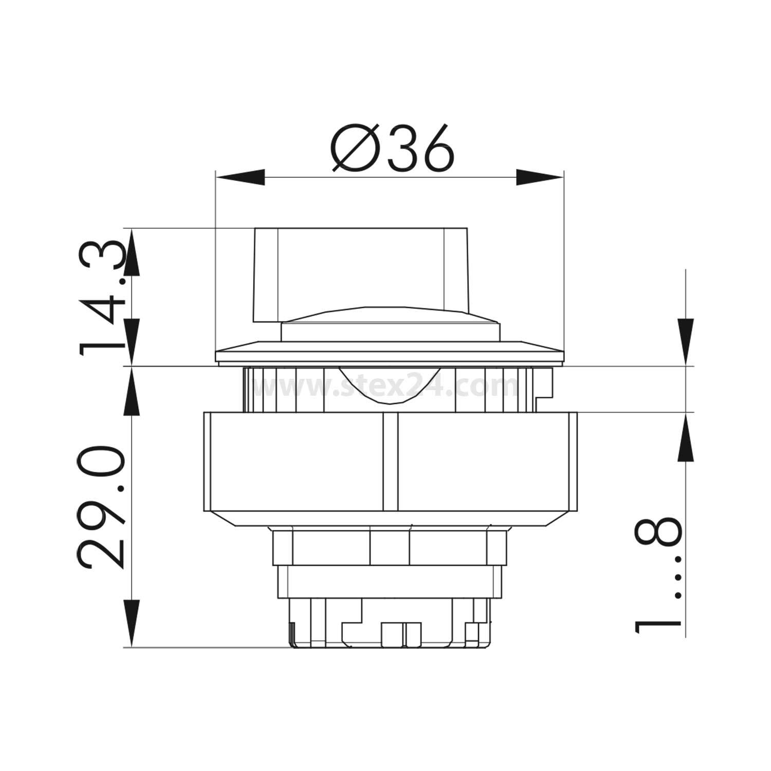 KRJWBL Georg Schlegel Leucht-Wahlschalter rastend beleuchtbar, rund, KOMBITAST-R-JUWEL Beleuchtbar: Ja Beschriftbar: