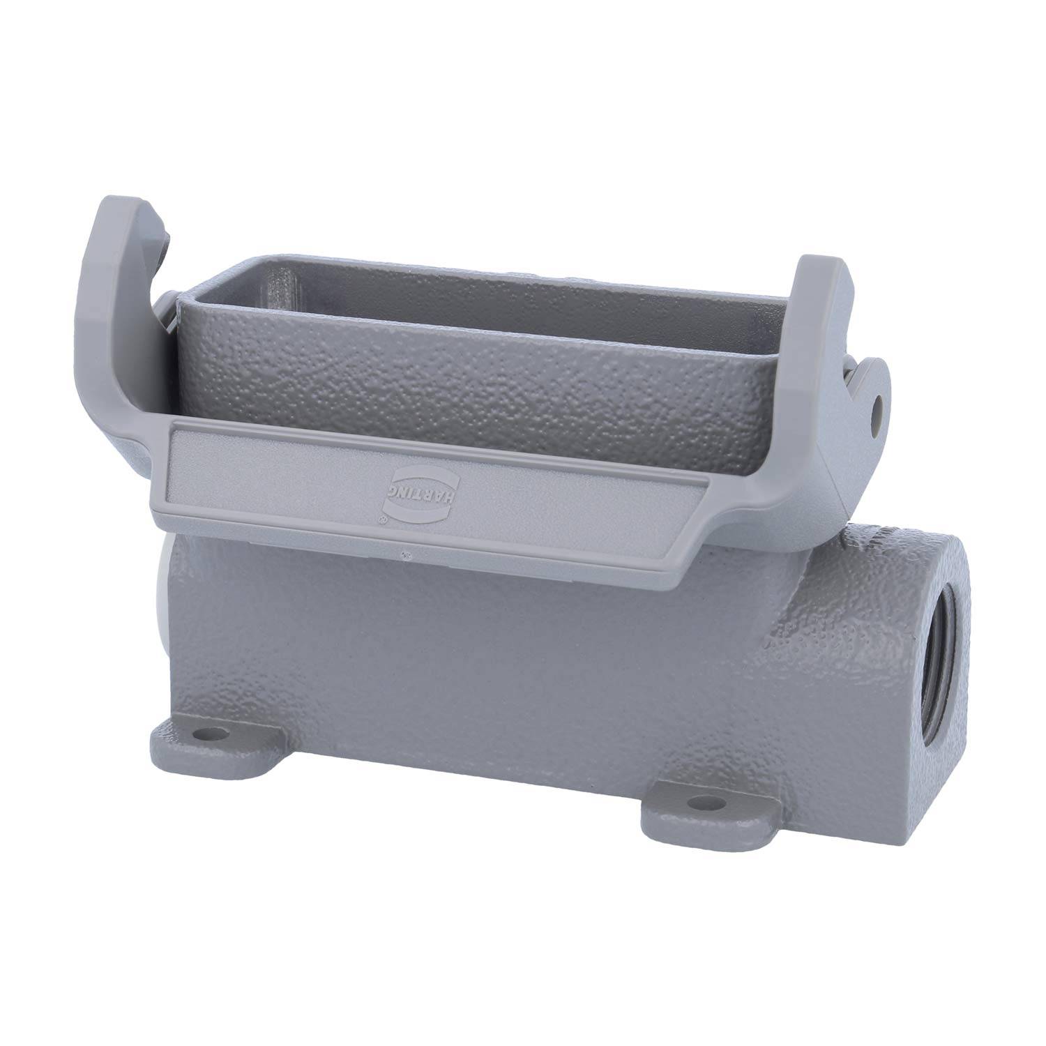 05200160261 HARTING Han 16A Sockelgehäuse hoch, 1xM20 seitlicher Kabelabgang, mit 1 Längsbügel Verschraubung M20