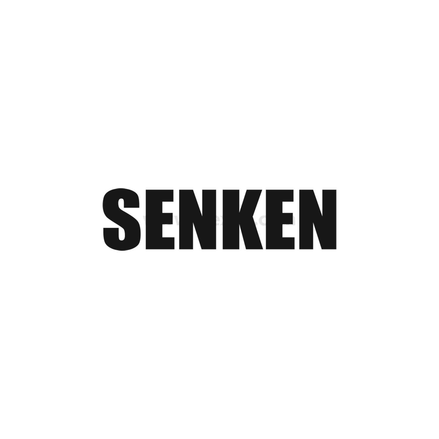 Das Bild zeigt den Text 'SENKEN' in fetten schwarzen Buchstaben auf weißem Hintergrund.